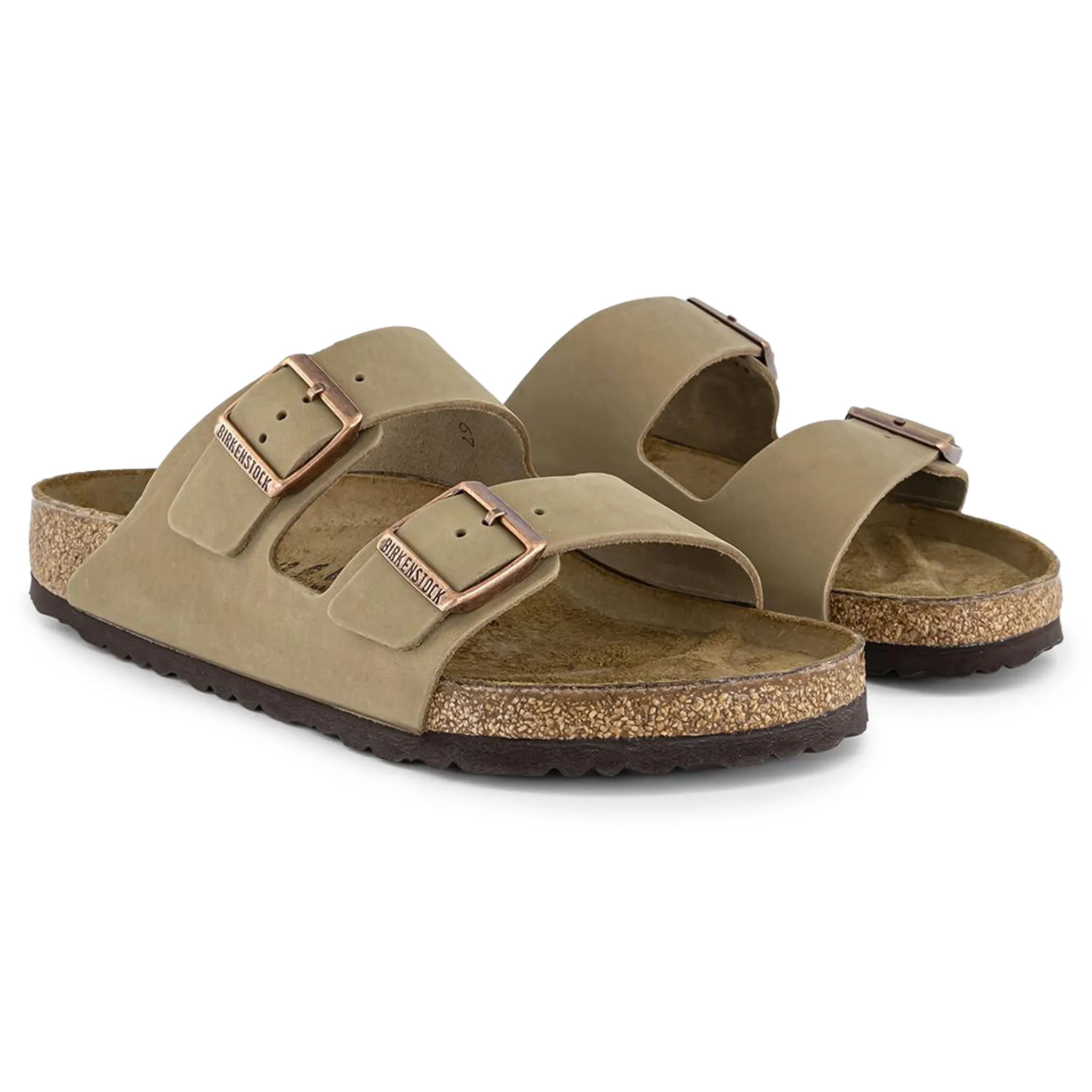 Front Side View of Birkenstock Arizona Sandals Oiled Tobacco