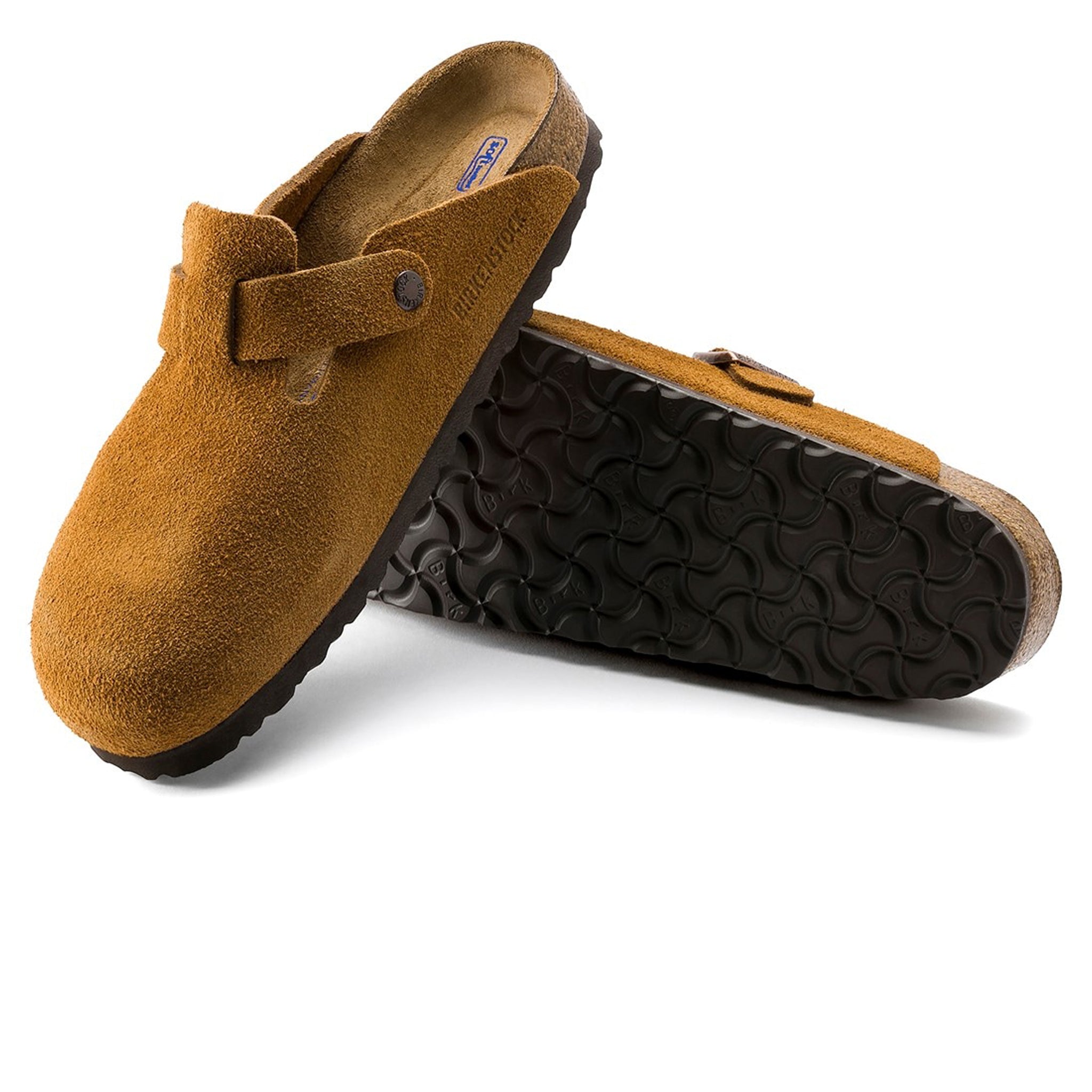 View of Birkenstock Boston Suede Flat Sandals Mink 1009542