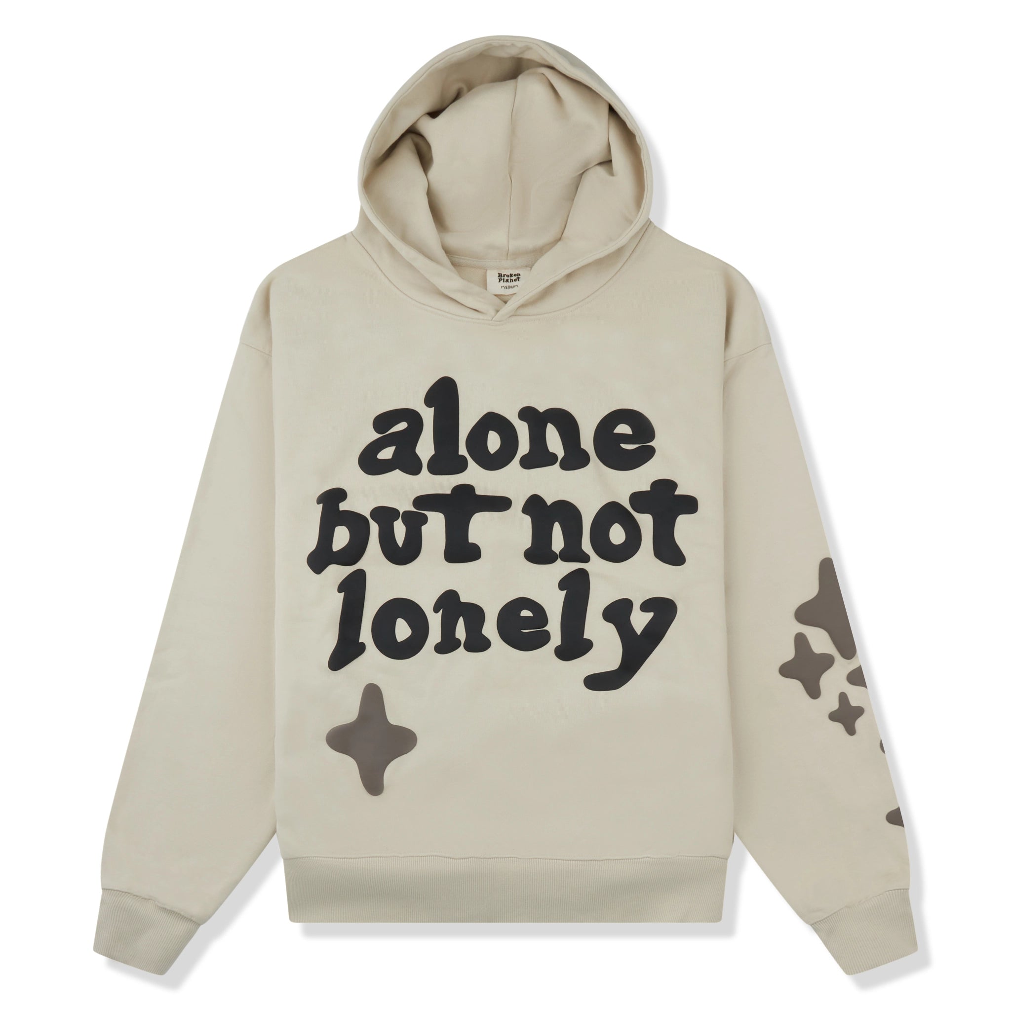 Image of Broken Planet Alone But Not Lonely White Hoodie