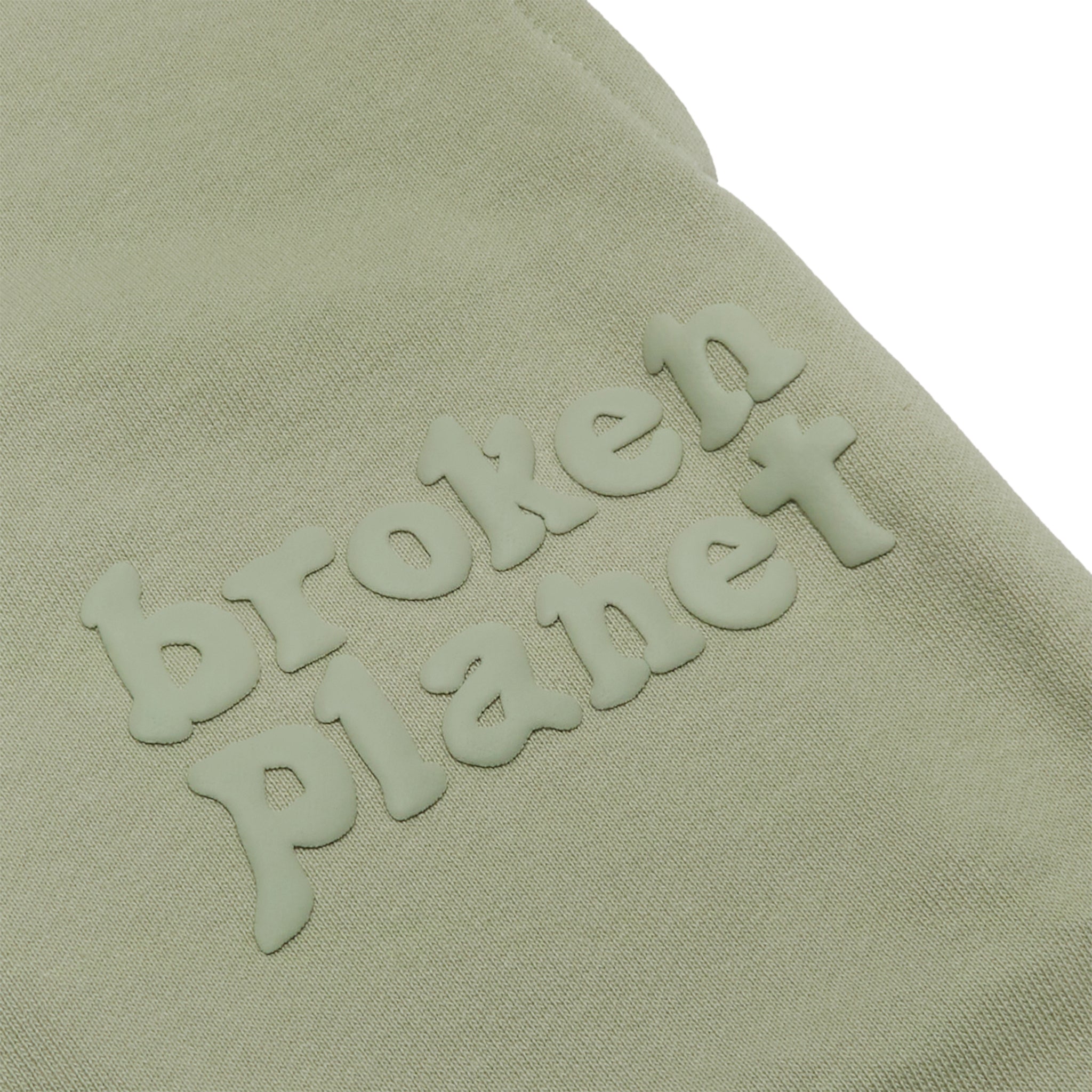 Logo view of Broken Planet Basics Shorts Seafoam BP-BS-SH-SEAFOAM