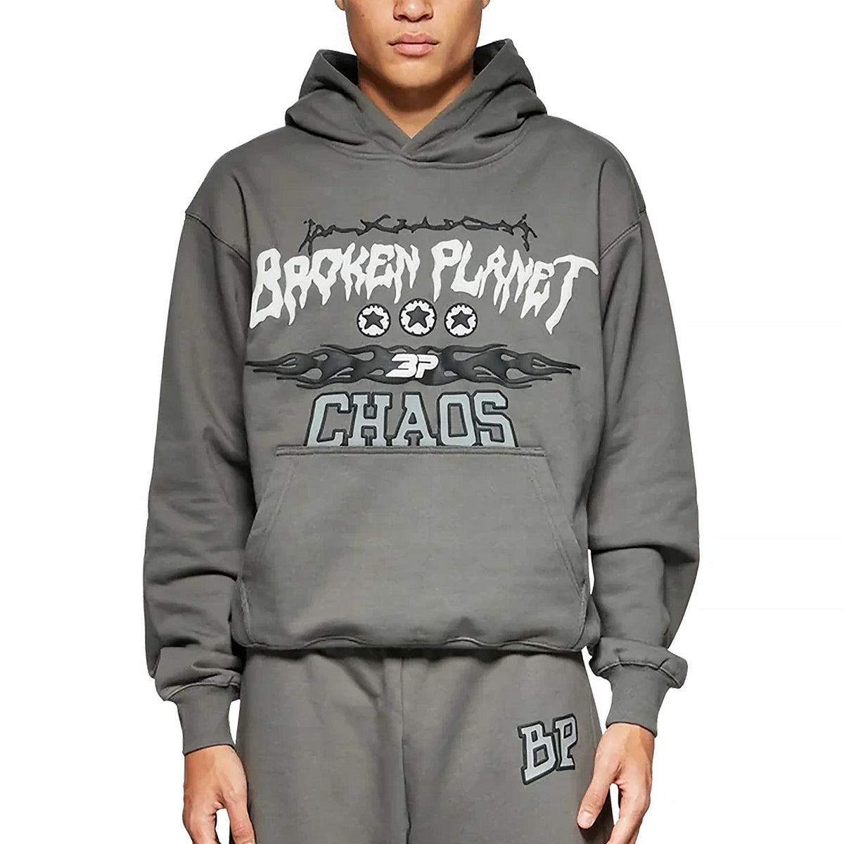 STRONG 005 BROKEN HOODIE (GREY) ours STRONG 005 BROKEN STRONG 005 BROKEN HOODIE (GREY) ours STRONG 005 BROKEN