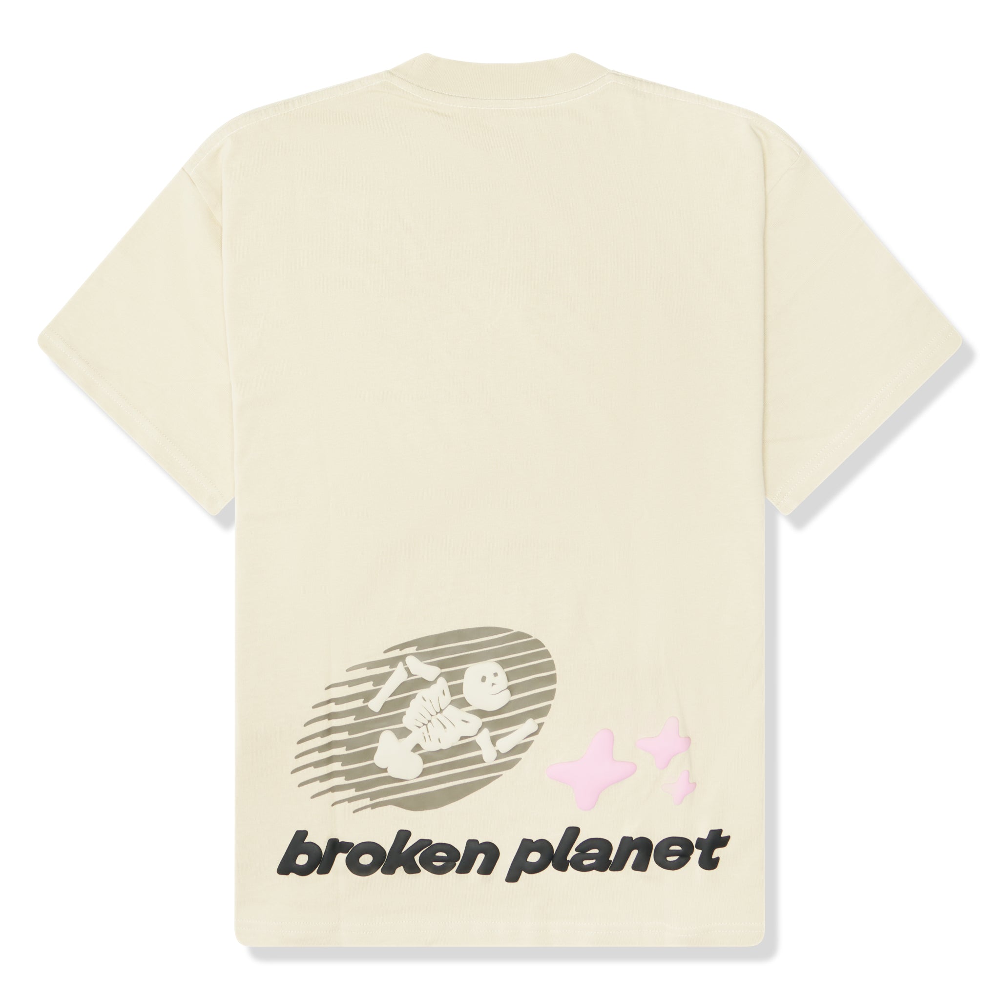 back view of Broken Planet Cosmic Speed Bone White T Shirt BP-CS-TS-B_WHITE