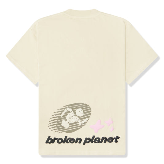 Broken Planet Cosmic Speed Bone White T Shirt