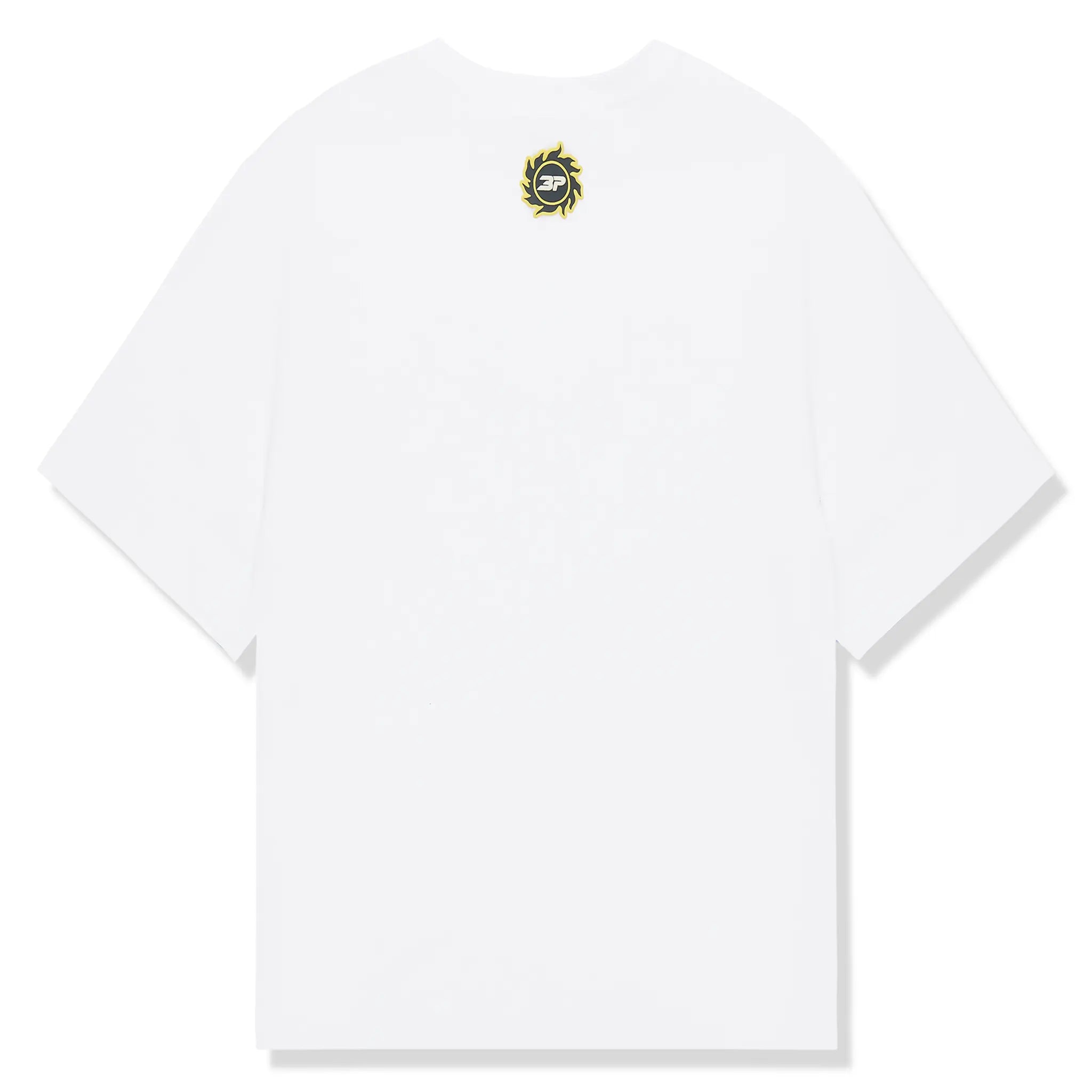 Back View of Broken Planet Grid Snow White T Shirt BP-JUN25-TS-S_WHITE