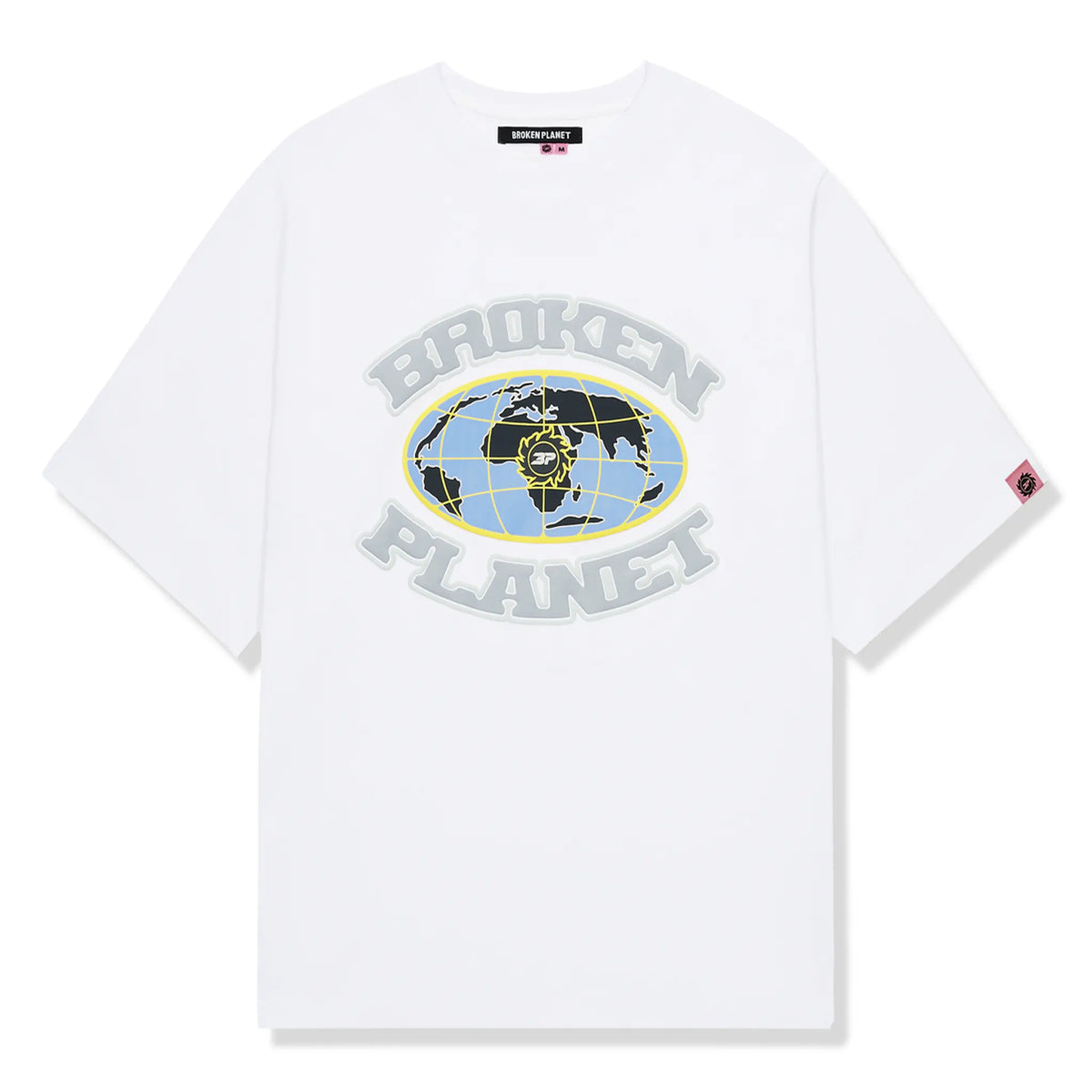 Broken Planet Grid Snow White T Shirt | BP-JUN25-TS-S_WHITE