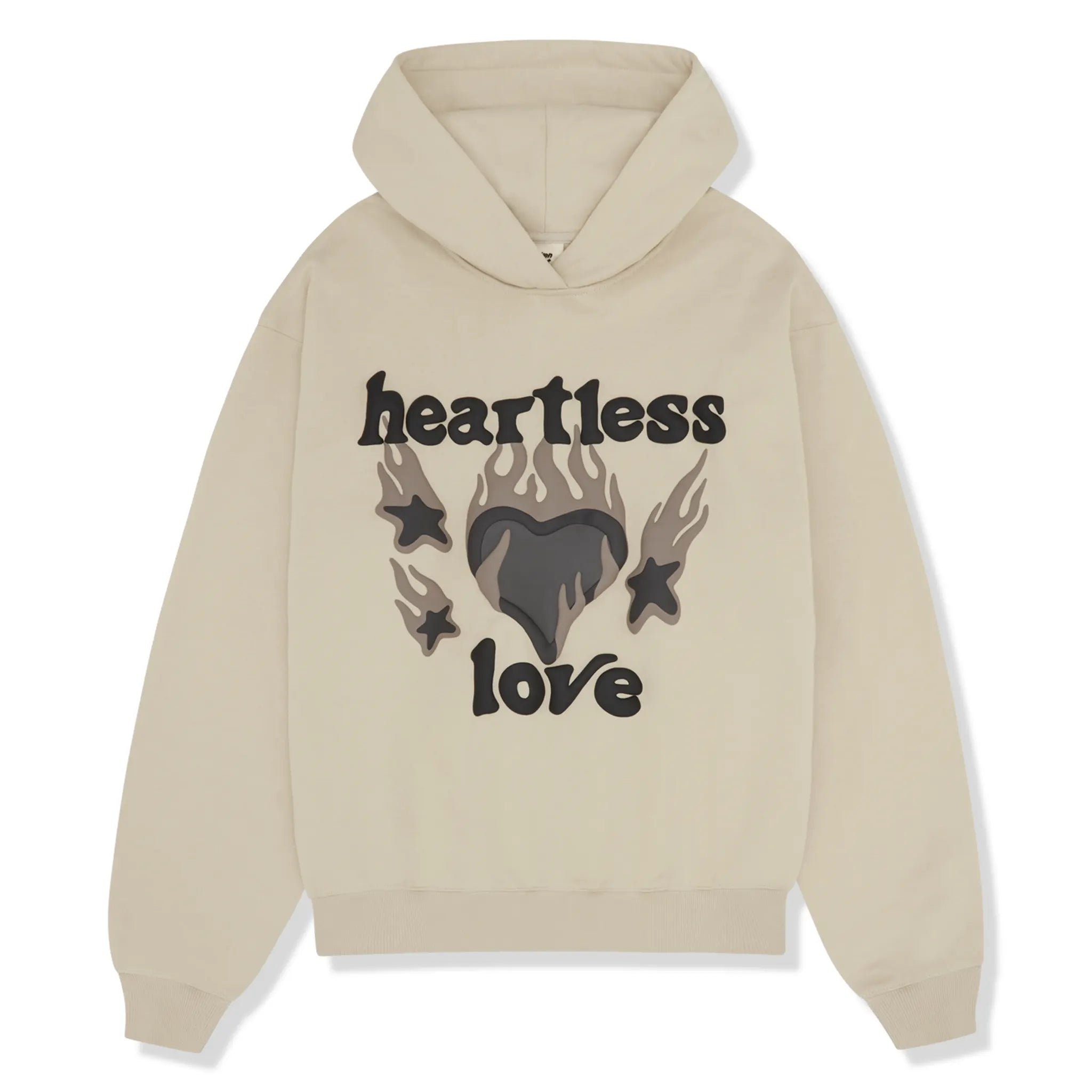 Front view of Broken Planet Heartless Love Bone White Hoodie 