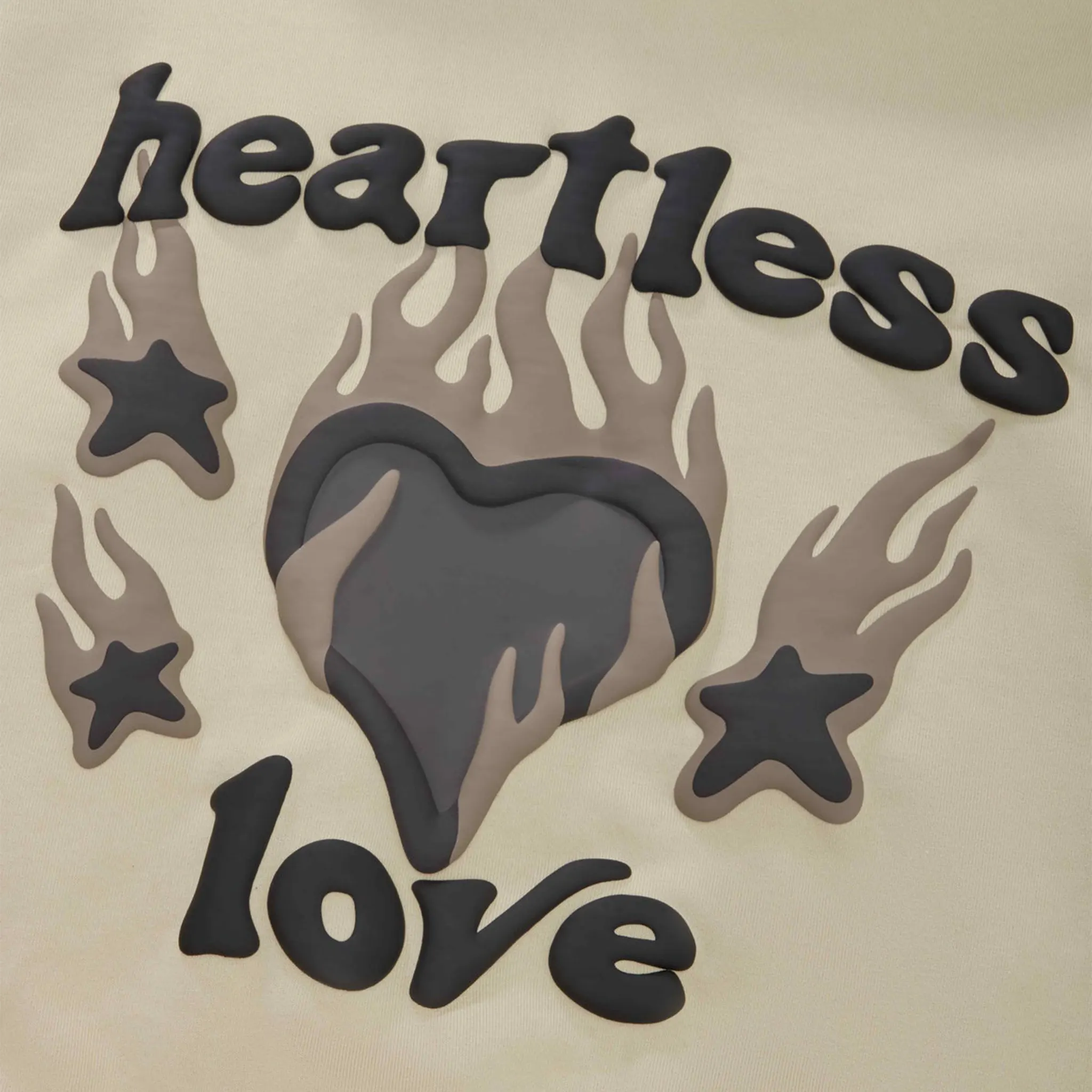Logo view of Broken Planet Heartless Love Bone White Hoodie 