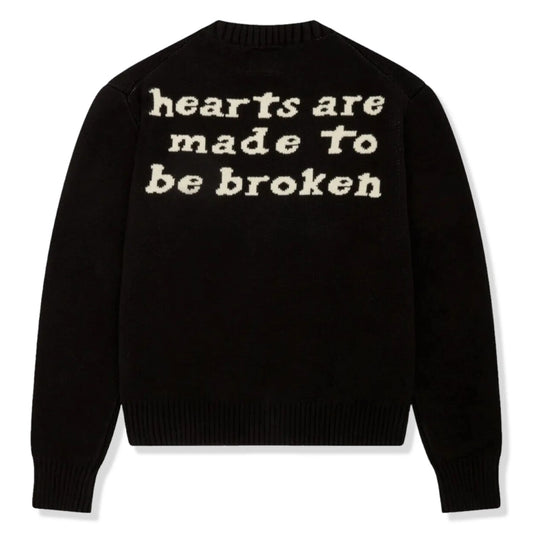 Broken Planet Hearts Are Made To Be Broken Midnight Black Knit Sweatshirt