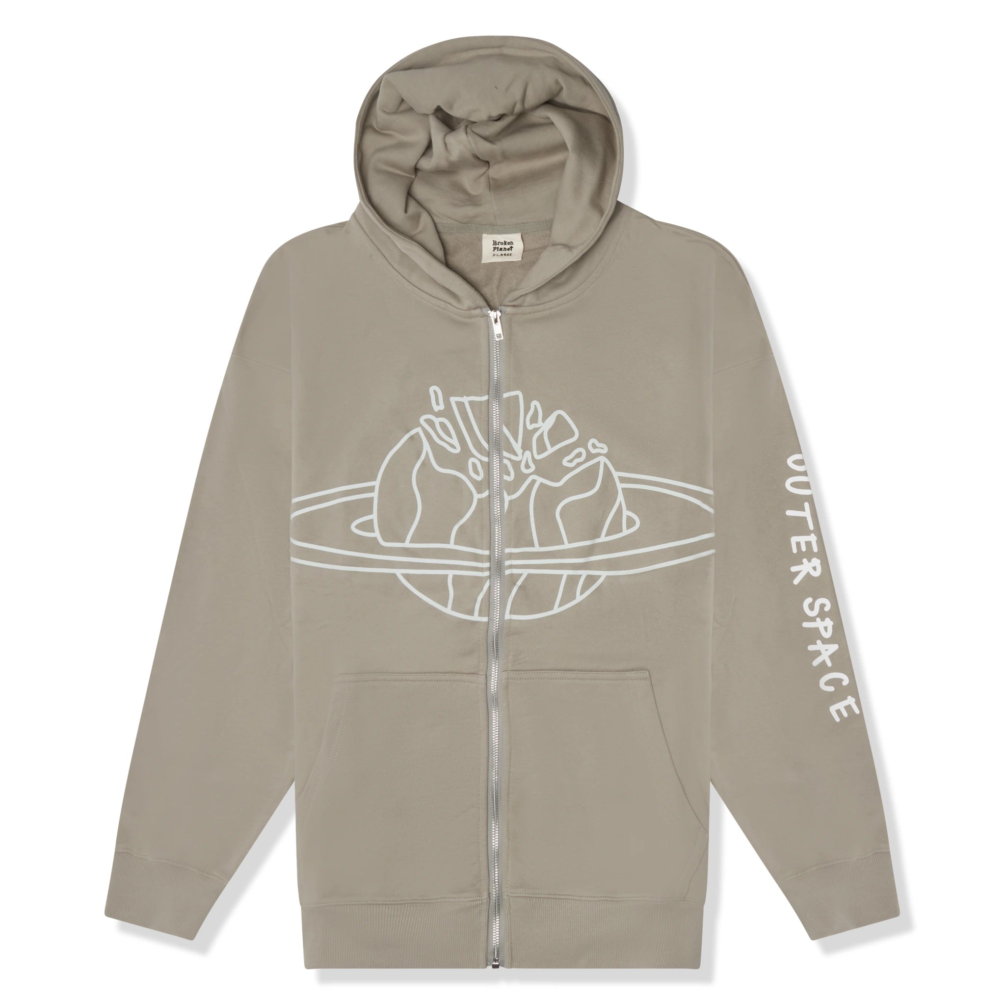 Front view of Broken Planet Outer Space Mineral Zip-Up Hoodie BP-OS-HD-MINERAL