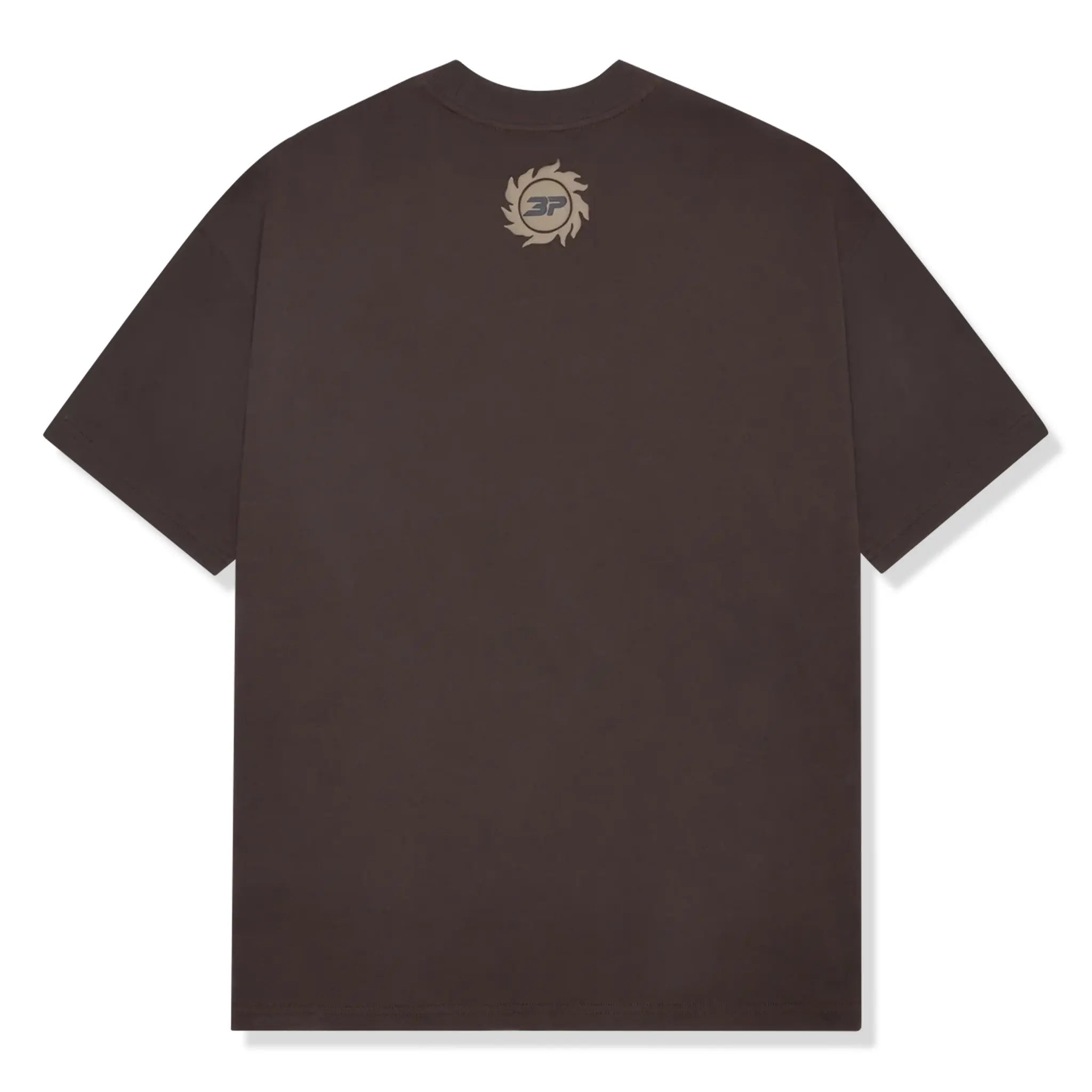 Back view of Broken Planet Space Trails Mocha Brown T Shirt