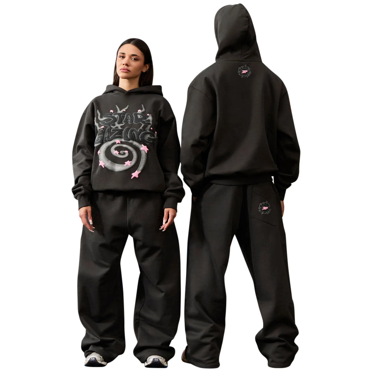 Broken Planet Stargazing Soot Black Hoodie | BP-FS-SG-HD-S_BLACK-M