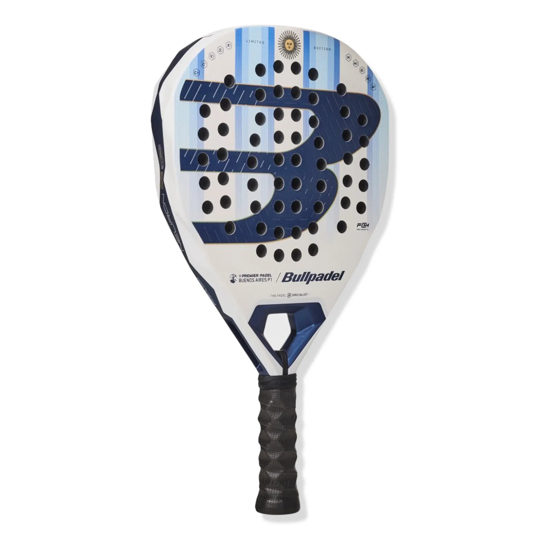 Front Side View of Bullpadel Neuron 02 Edge Argentina 26 Padel Racket