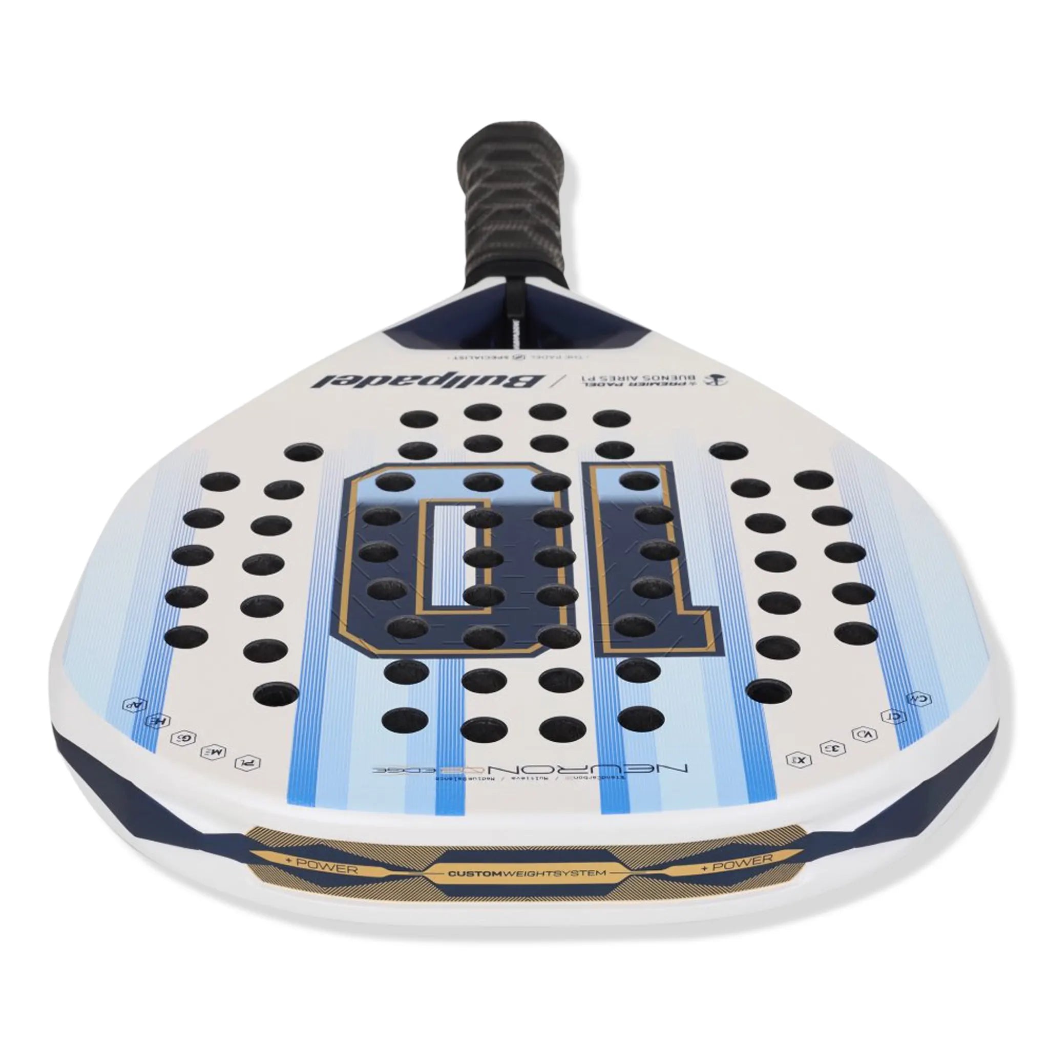 Front Upper View of Bullpadel Neuron 02 Edge Argentina 26 Padel Racket