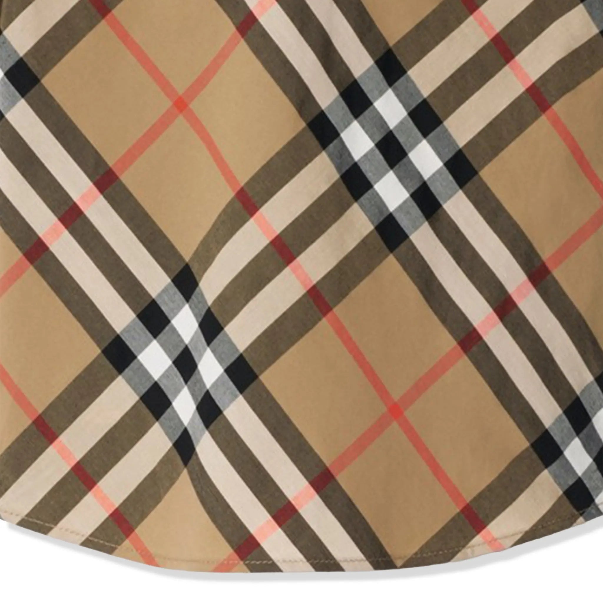 Detailed View of Burberry Baby Boys Owen Essential Check Beige Shirt BURA4067107241