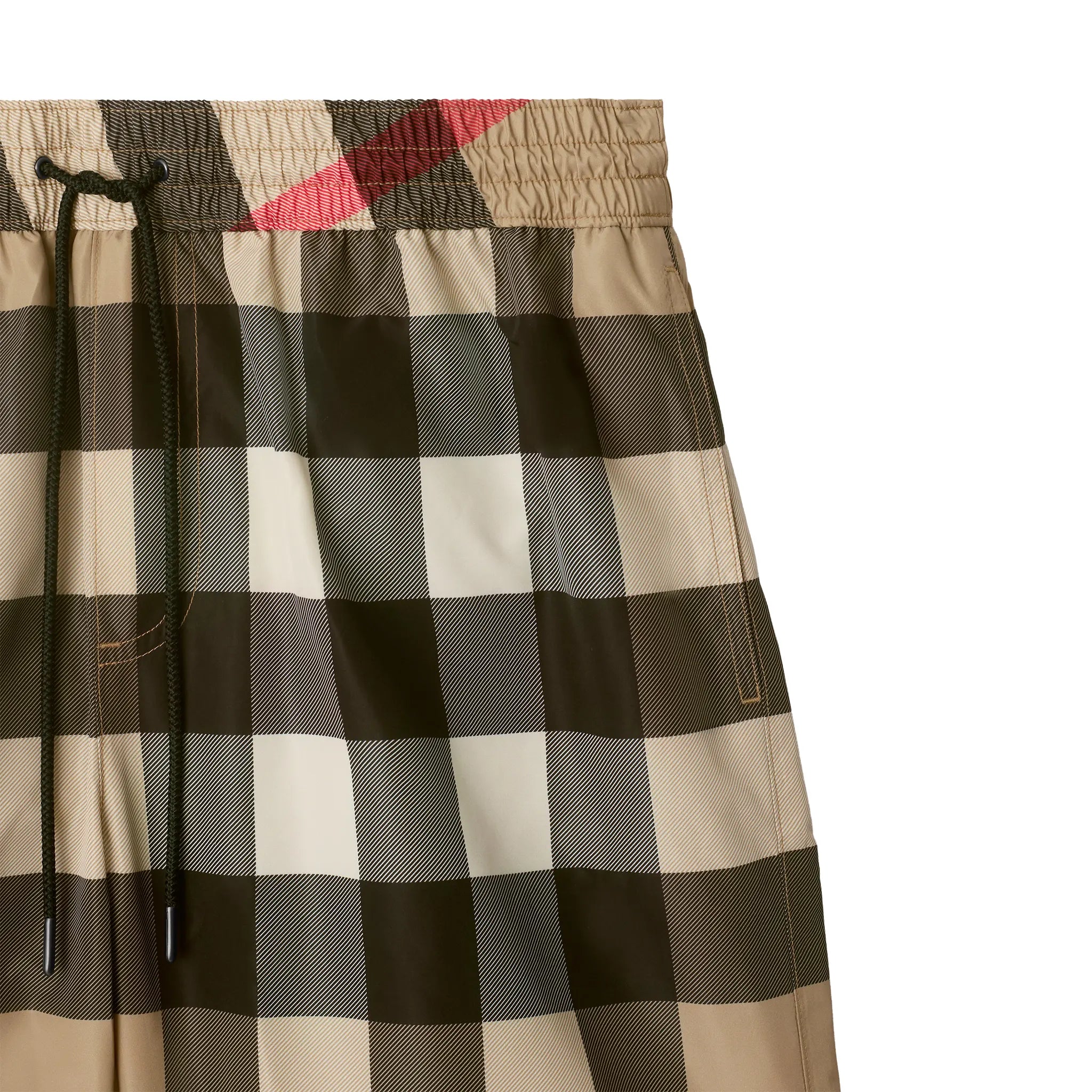 Detailed View Burberry Check Beige Swim Shorts 81126821