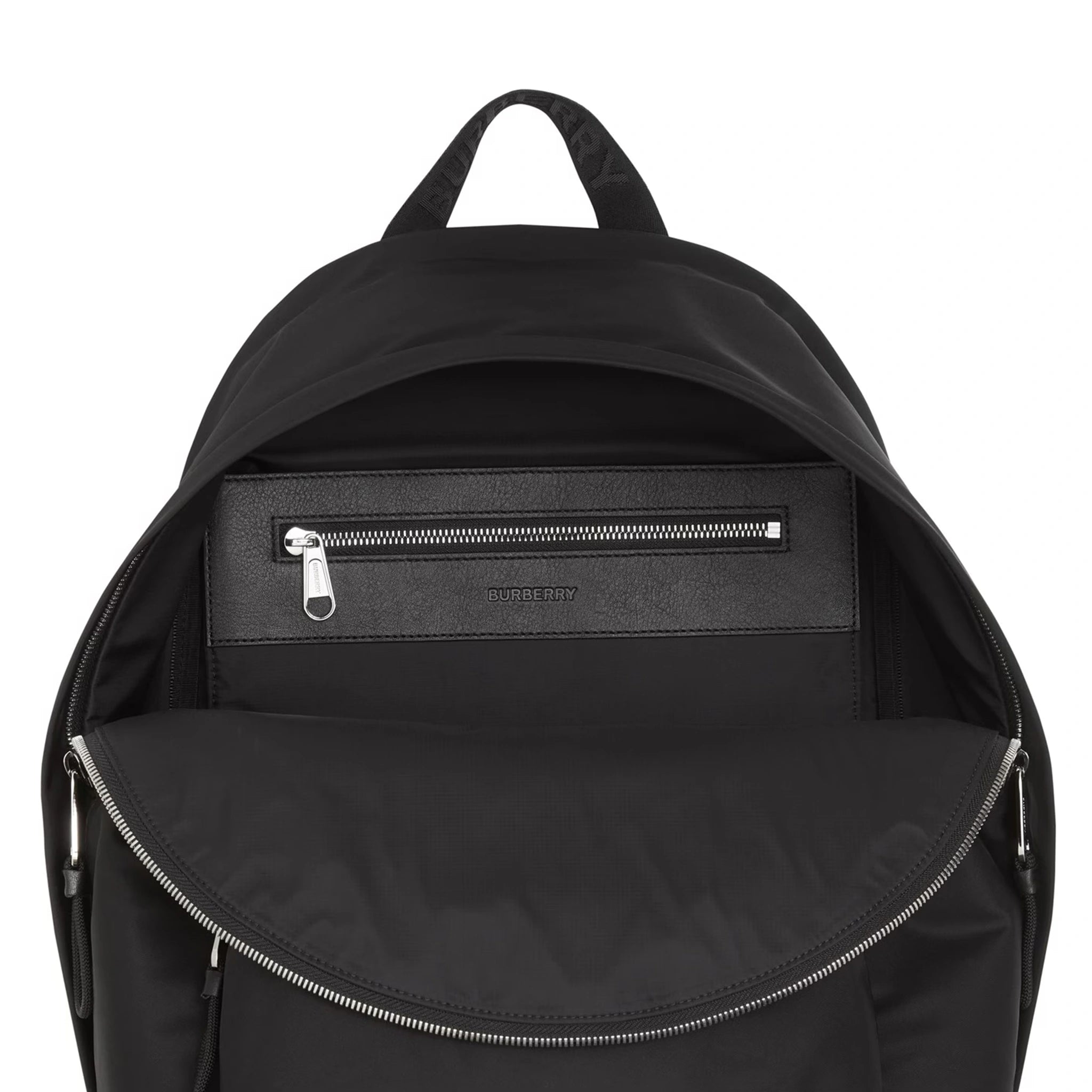 Zip Detail view of Burberry Jett Black Backpack 80634951