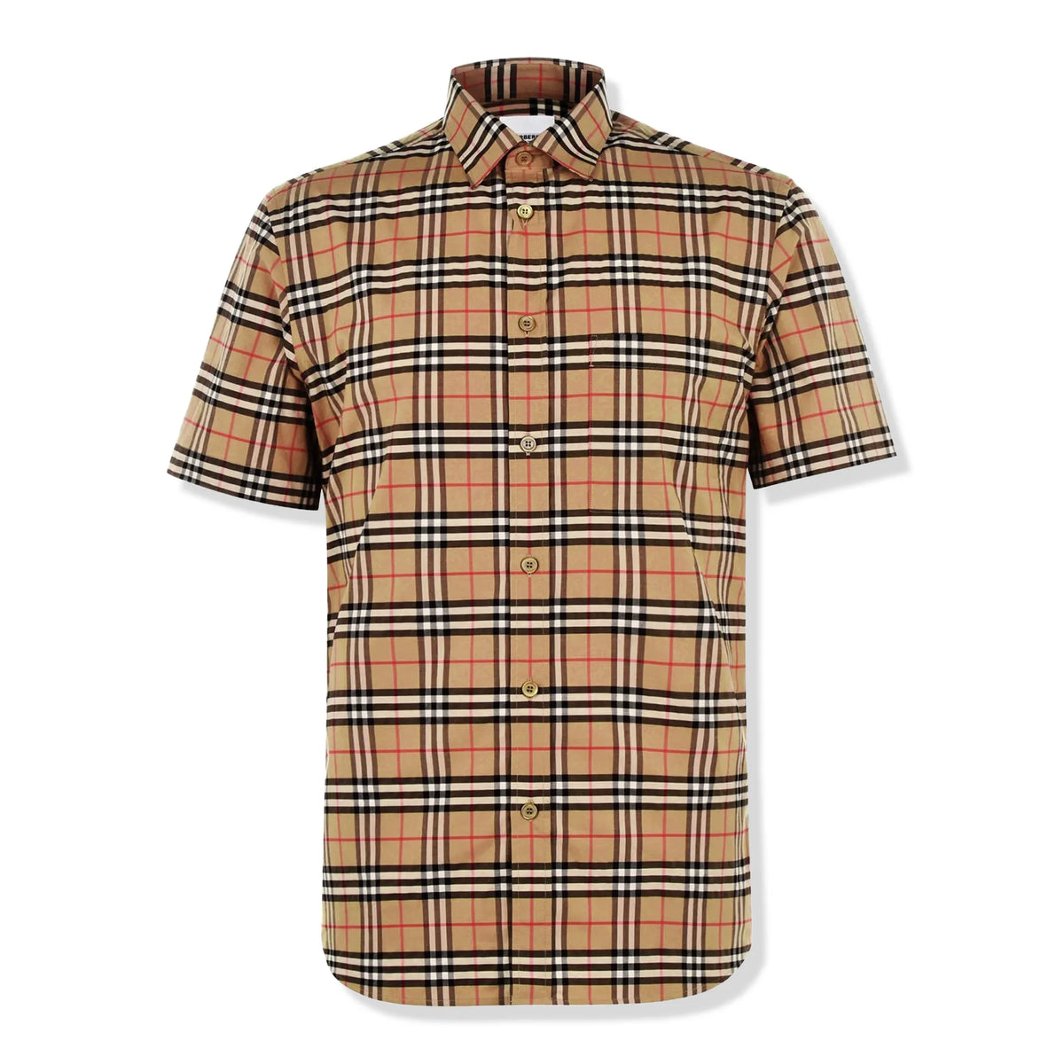 シャツ Burberry Sherfield Short-Sleeve Shirt In Stretch Poplin burberry-short-sleeve-check-