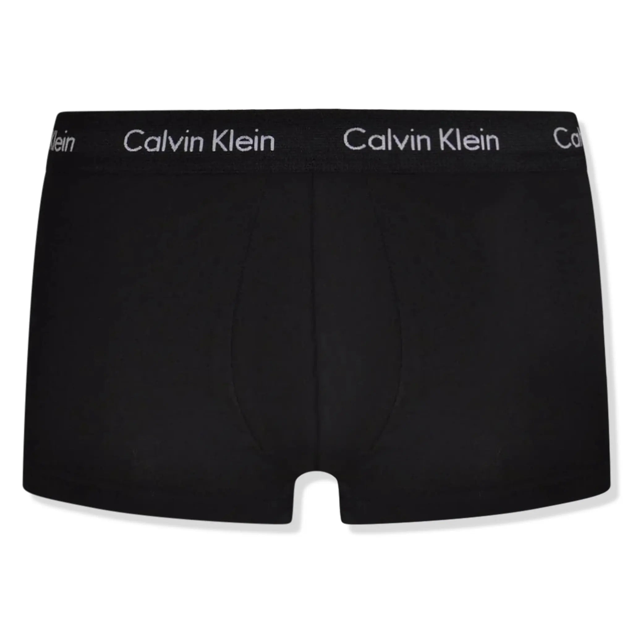 Front View of Calvin Klein Cotton Stretch Black Boxer Shorts Three Pack