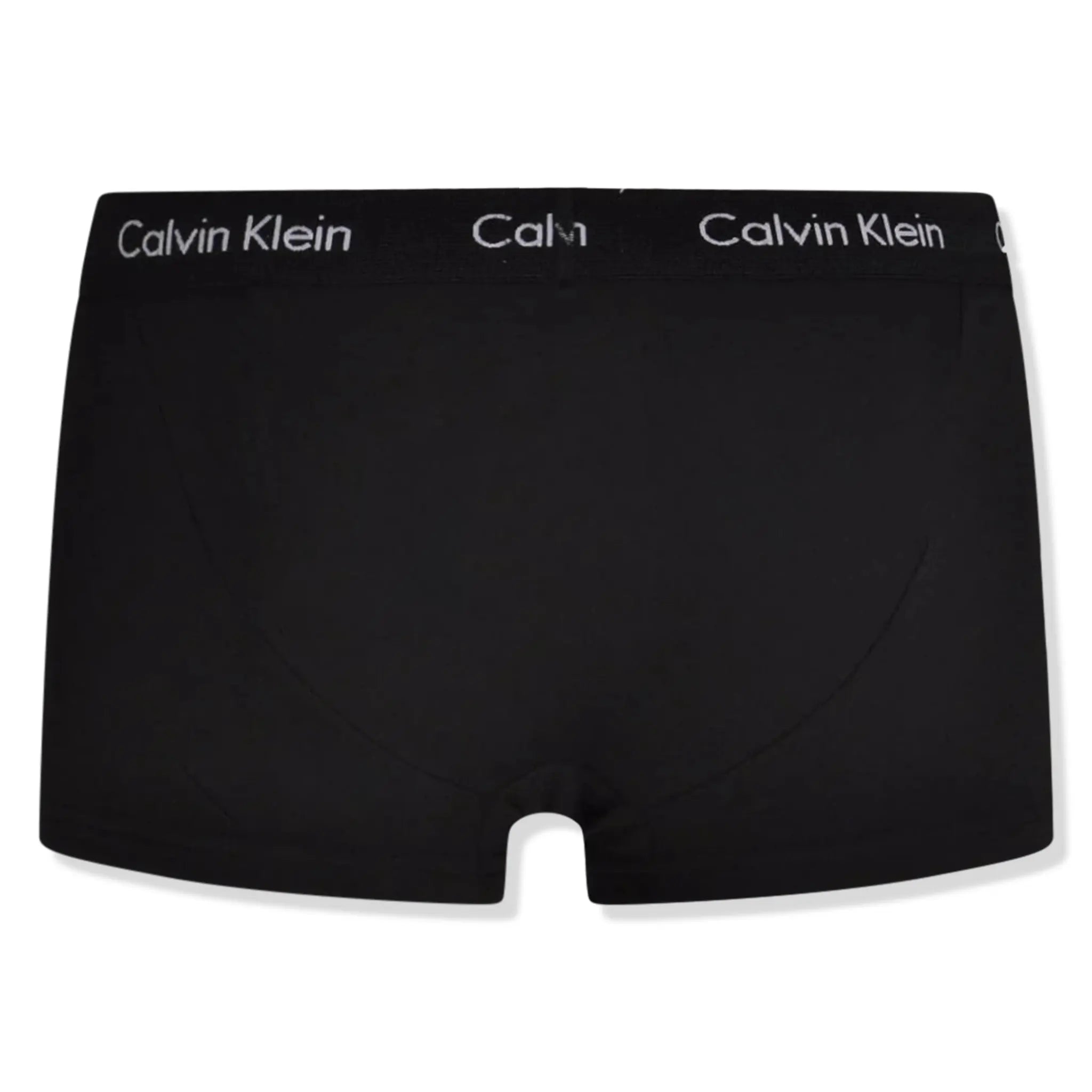 Back View of Calvin Klein Cotton Stretch Black Boxer Shorts Three Pack