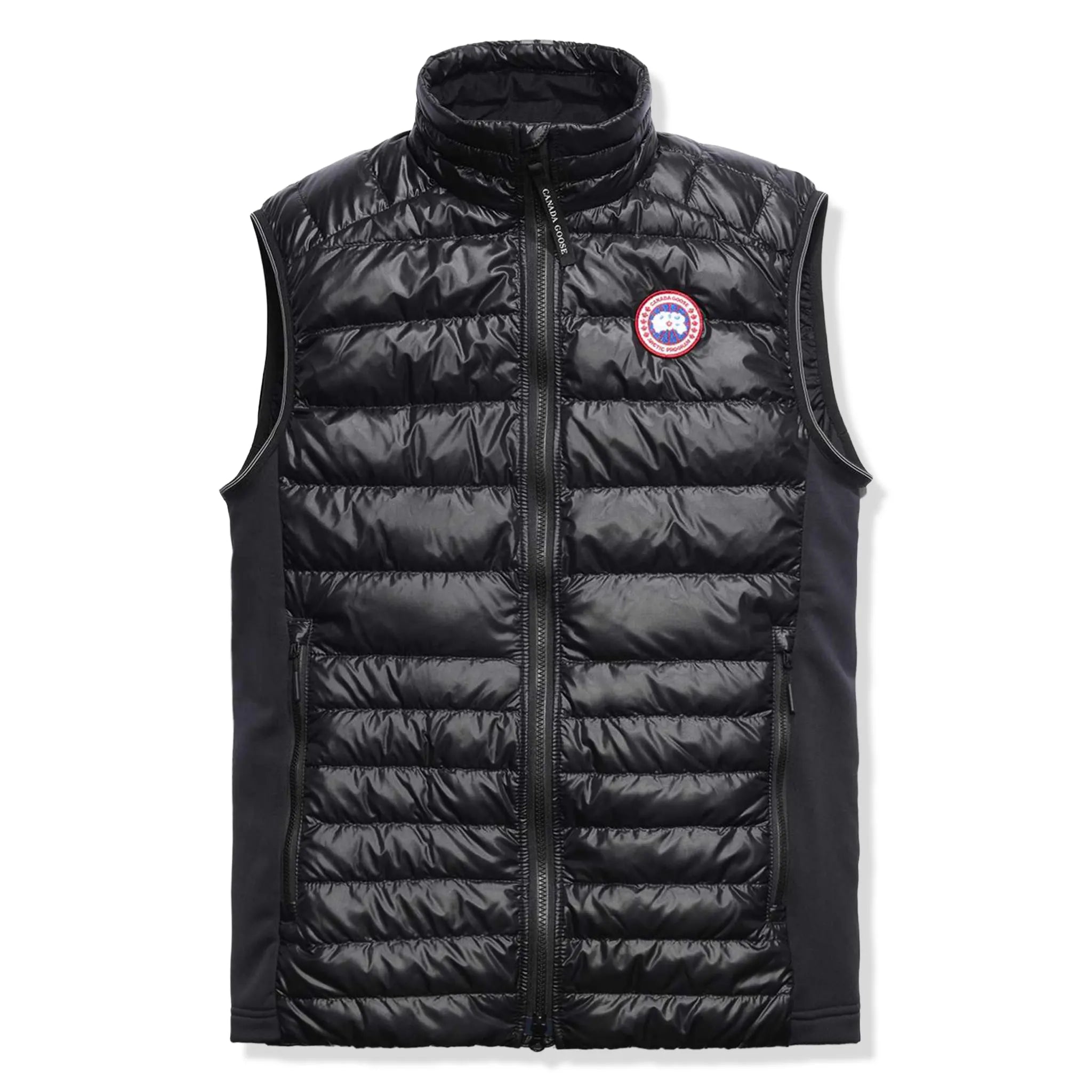 Front View of Canada Goose Hybridge lite Black Gilet  2723M