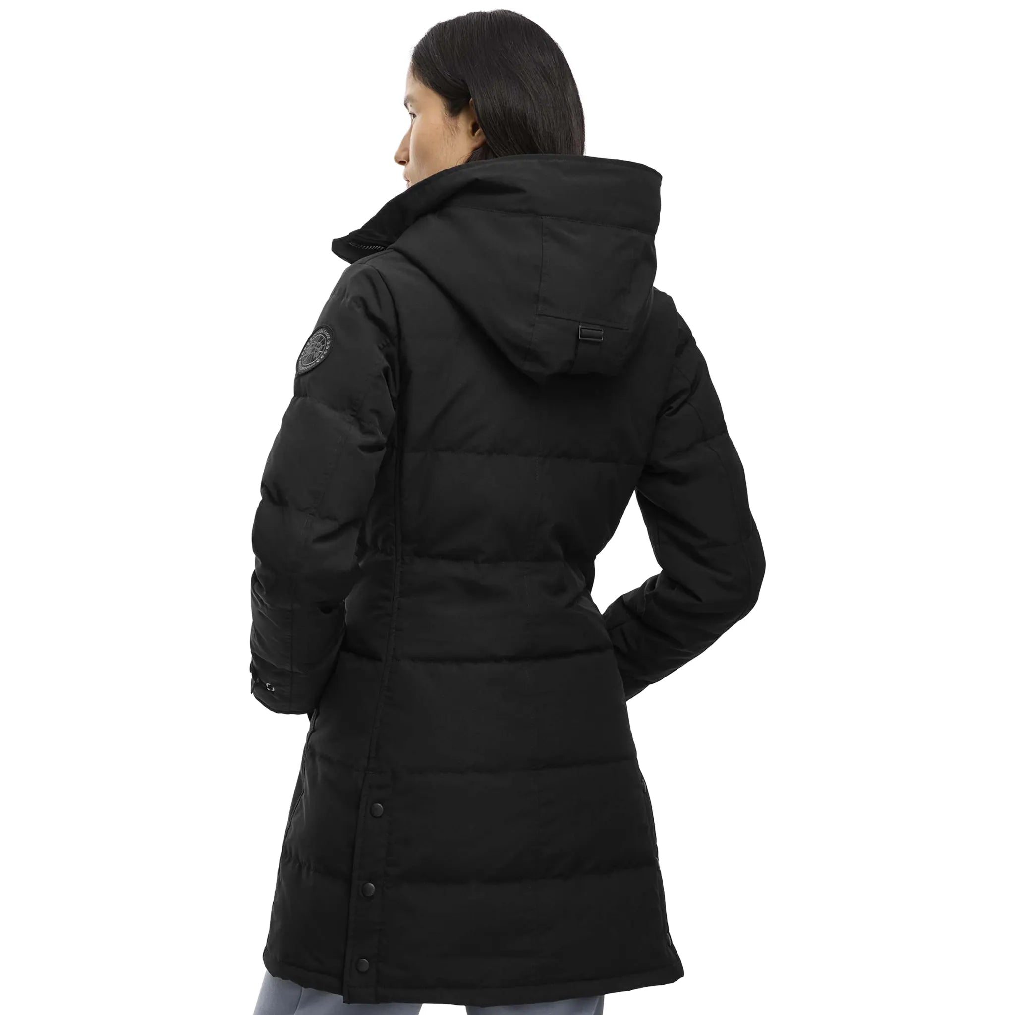 Back View of Canada Goose Shelburne Parka Black Jacket (W) 3802WB