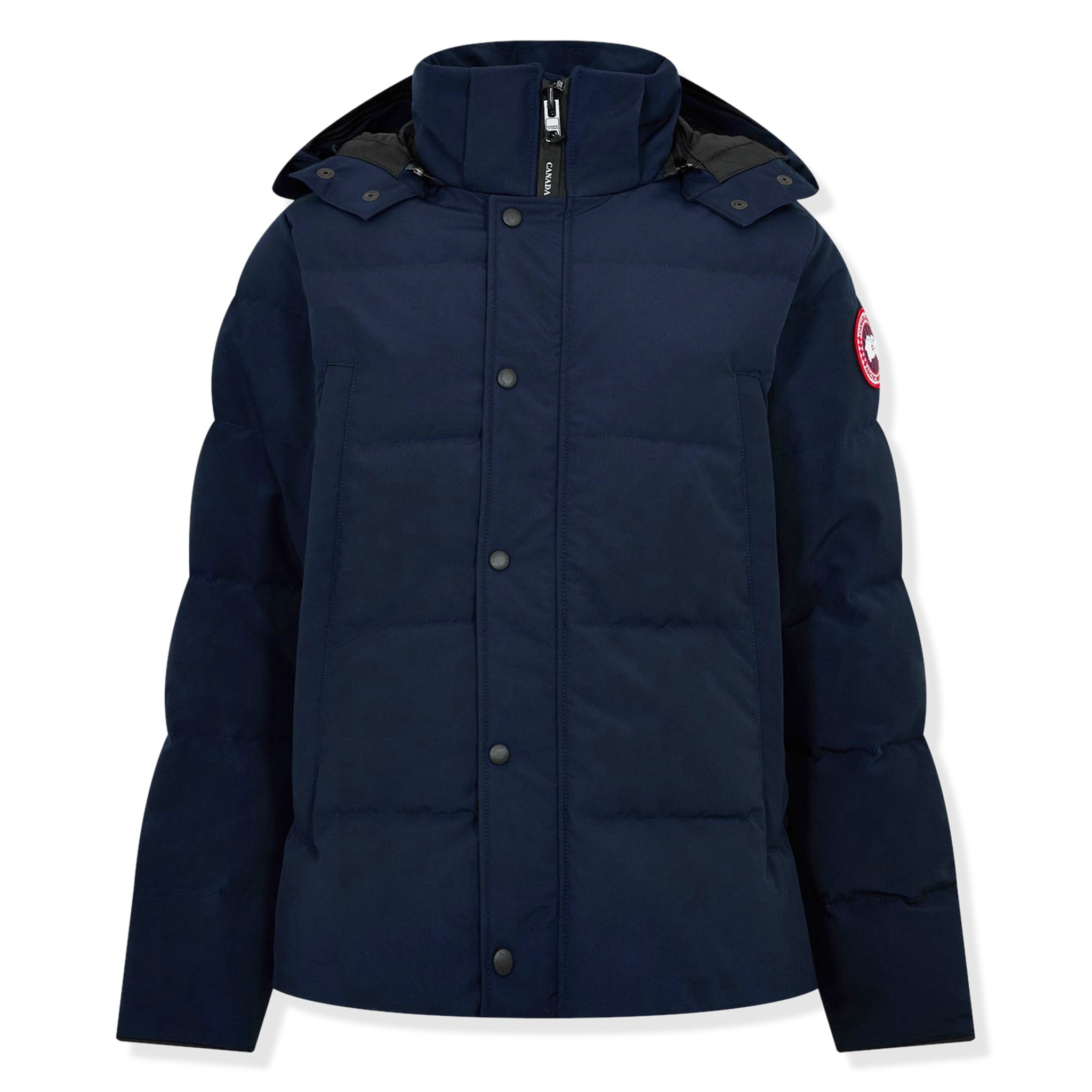 Front view of Canada Goose Wyndham Atlantic Navy Parka Jacket 2048M63
