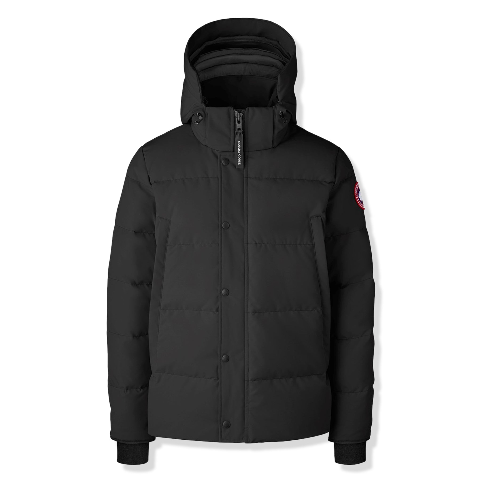 Front view of Canada Goose Wyndham Black Parka Jacket