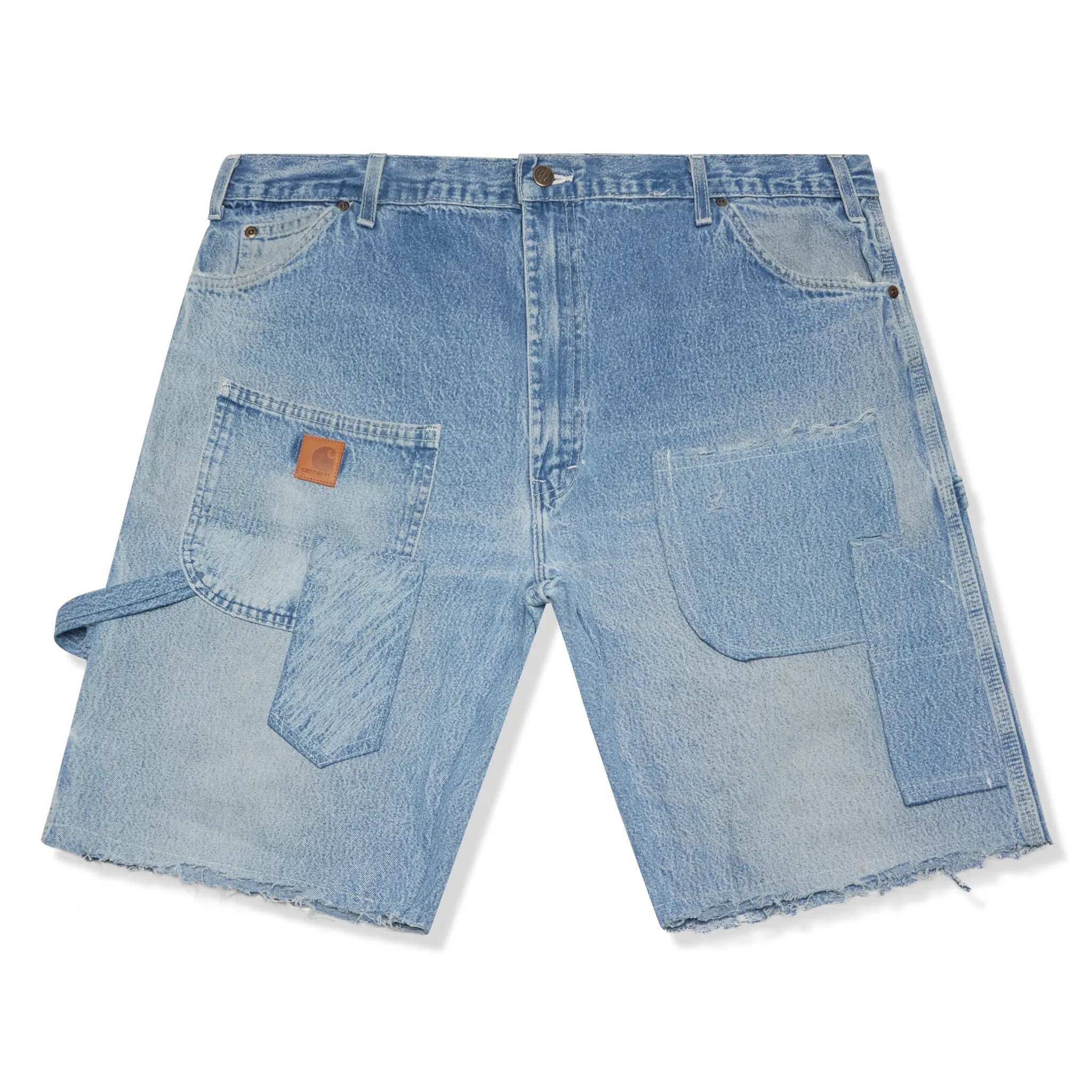 Front View of Carhartt Carpenter Blue Shorts