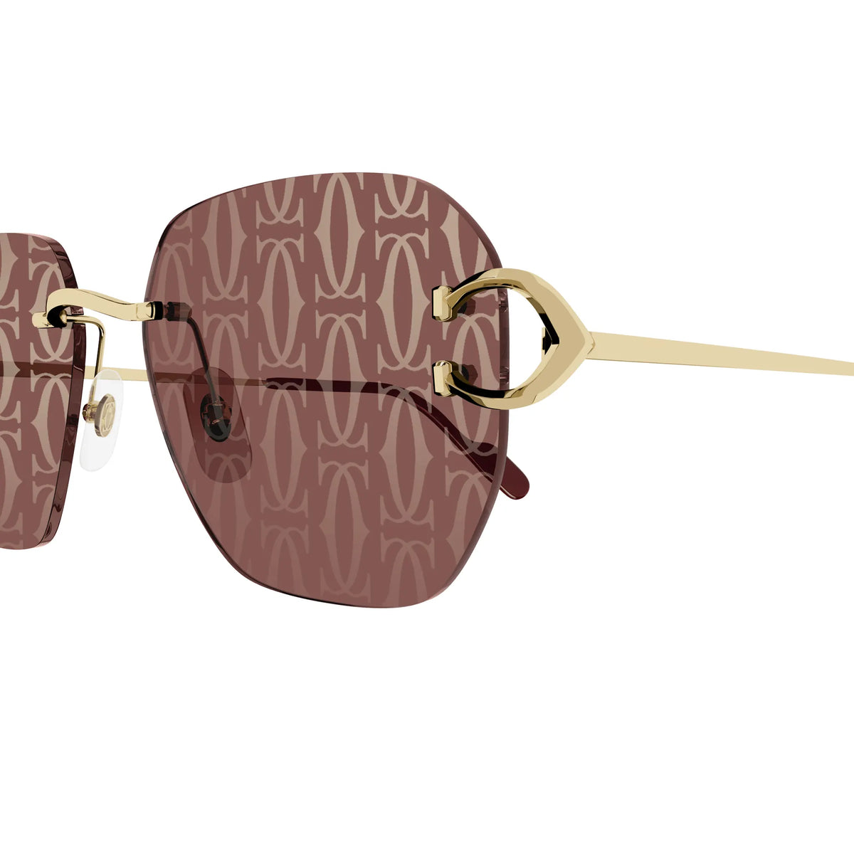 Cartier CT0509SA-003 Sunglasses Gold Red Acetate/Metal CARTIER Sunglasses Aviator Gold Bronze CT0230S 003 59 15 140  main image 3
