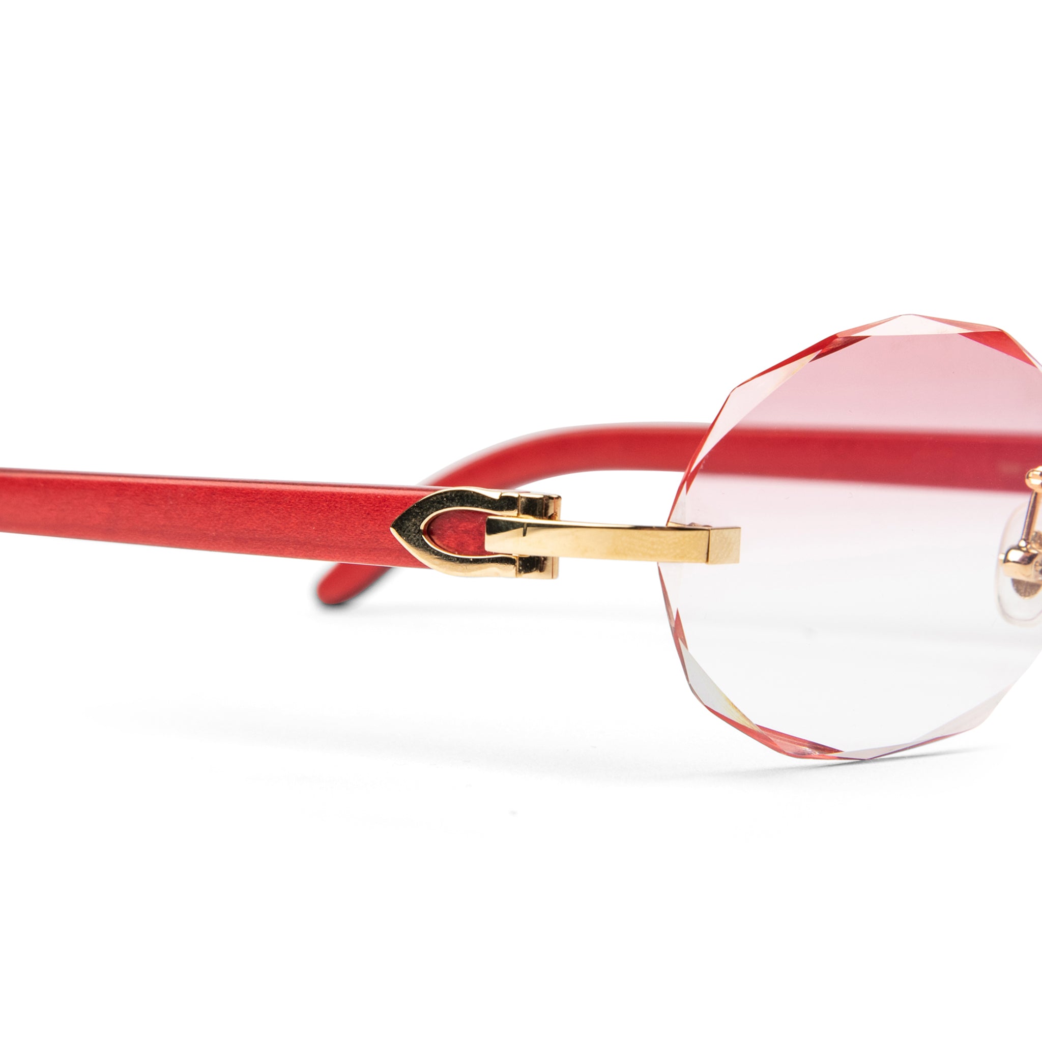 Image of Cartier Eyewear Custom CT0052O-006 C Decor Rimless Sunglasses