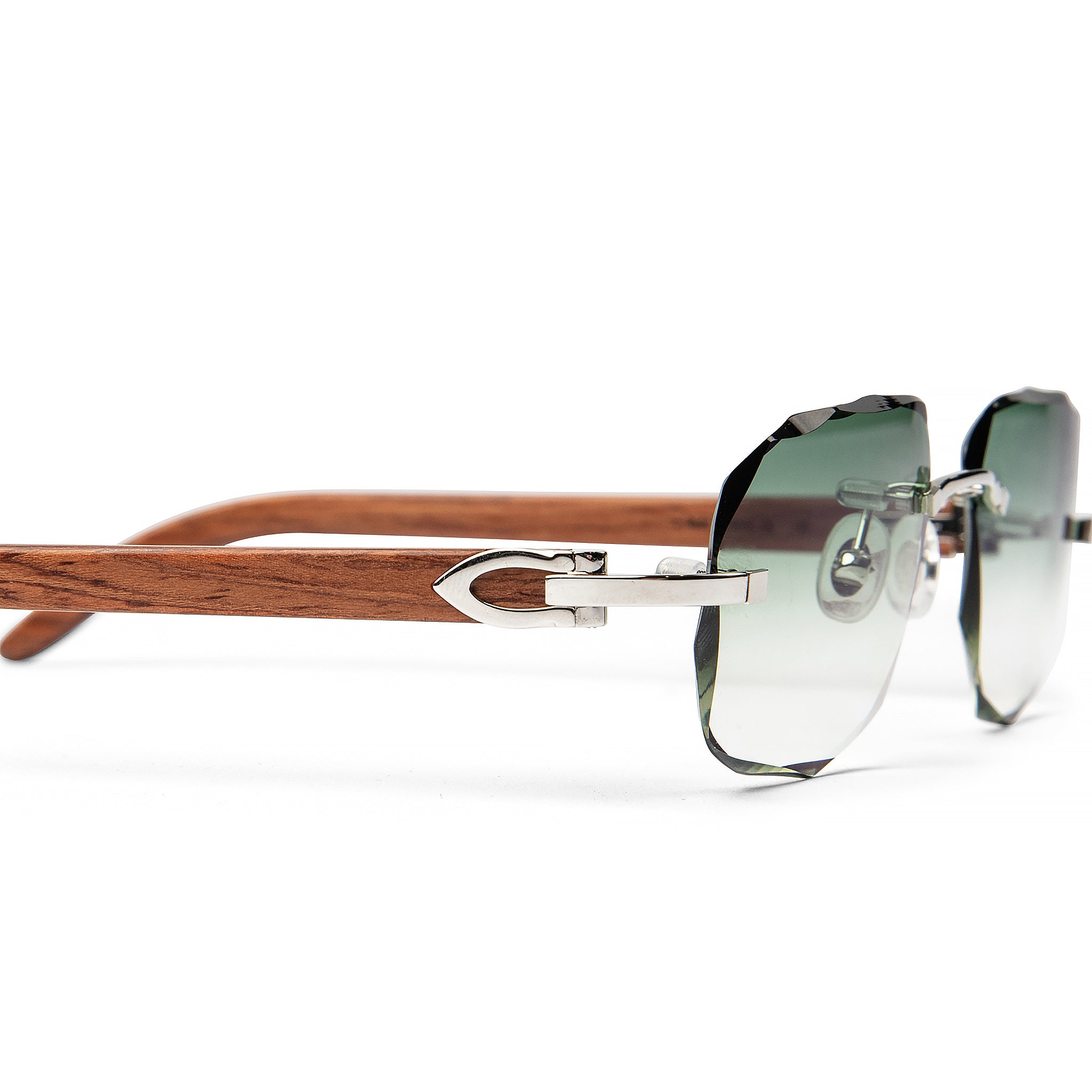 Image of Cartier Eyewear Custom CT0052O-009 C Decor Rimless Sunglasses