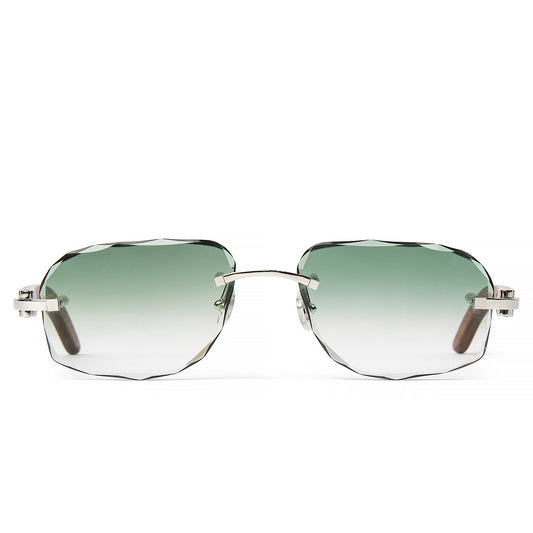 Cartier Eyewear Custom CT0052O-009 C Decor Rimless Sunglasses