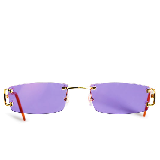 Cartier Eyewear Custom CT0092O-001 C Decor Rimless Sunglasses