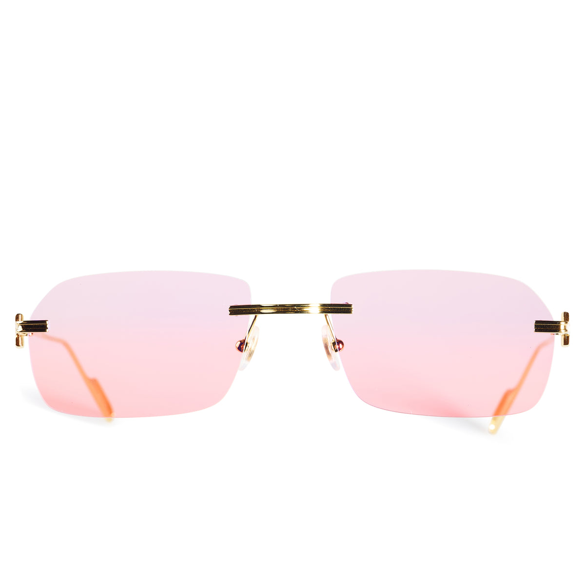 希少】Cartier Sunglasses Rimless Single CARTIER C-Design 57-18-140