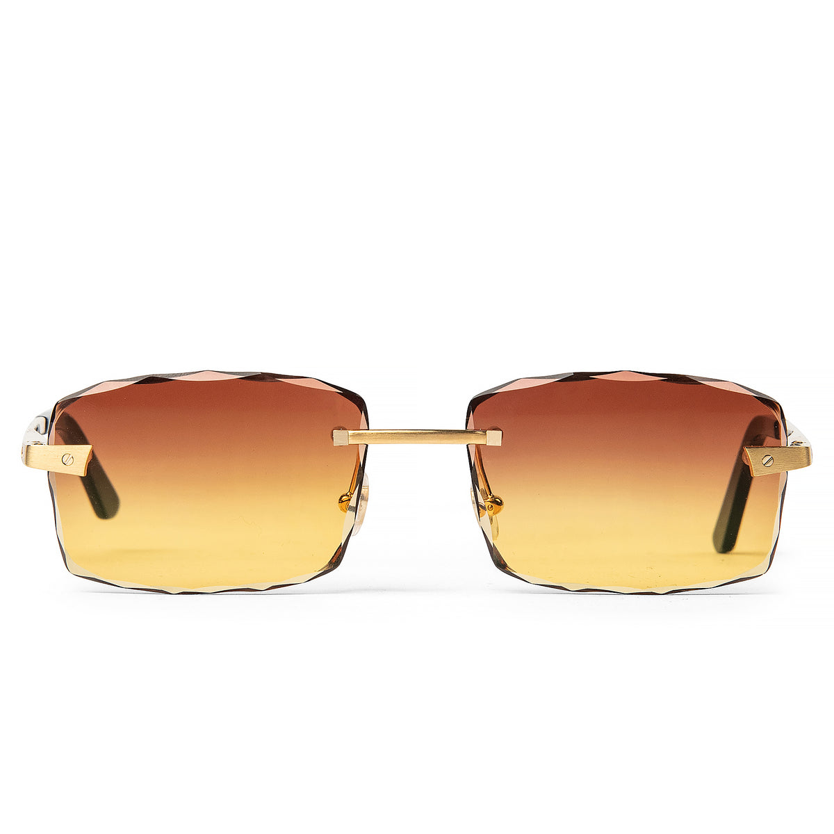 Cartier 3490473 16 130mm Rimless Gold Frame Brown Lens Sunglasses Cartier CT0505S 003 Sunglasses Shiny Gold - eye-oo.com main image 3