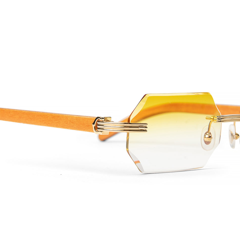 Cartier Eyewear Custom CT0286O Premiere De Cartier Rimless Sunglasses ...