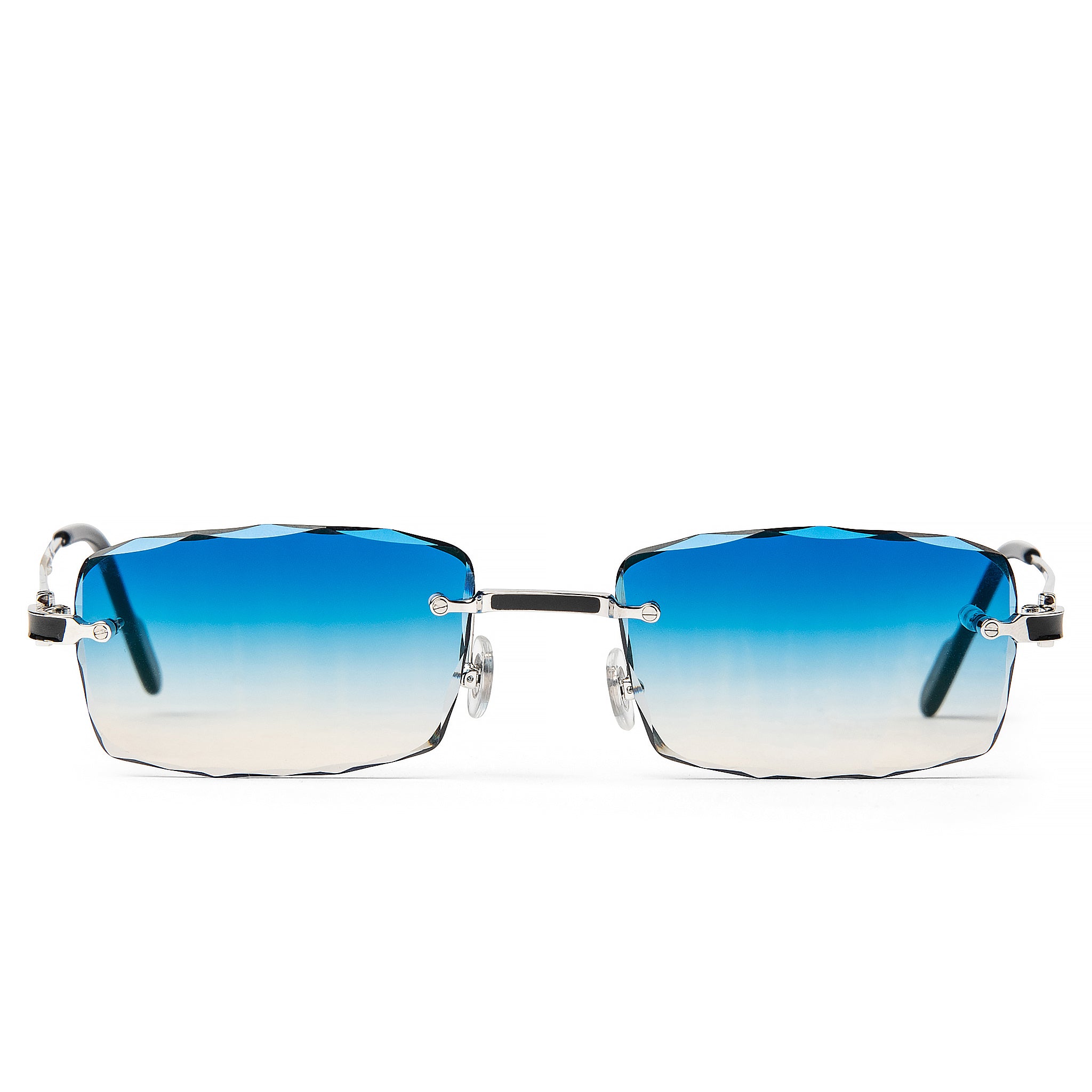 Image of Cartier Eyewear Custom CT0343O-002 C Decor Rimless Sunglasses