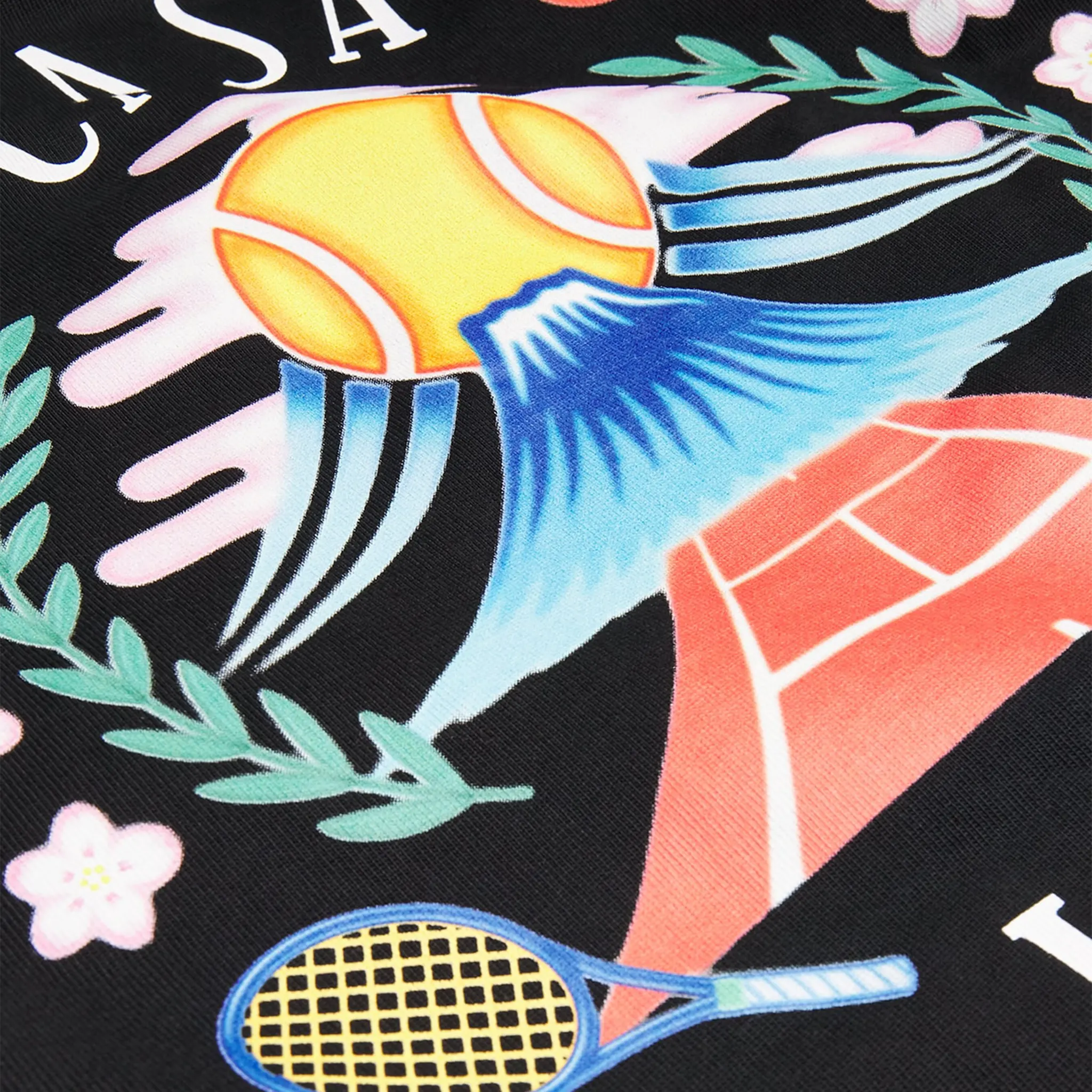 Detailed View of Casablanca Casaway Mountain Black T-Shirt