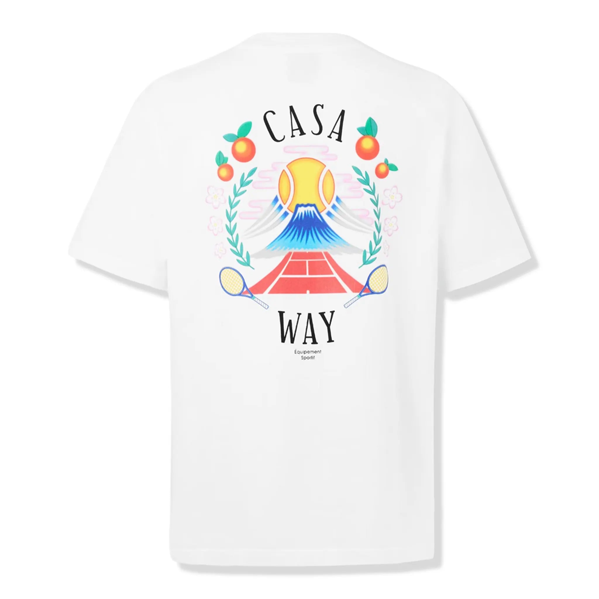 Back View of Casablanca Casaway Mountain White T-Shirt