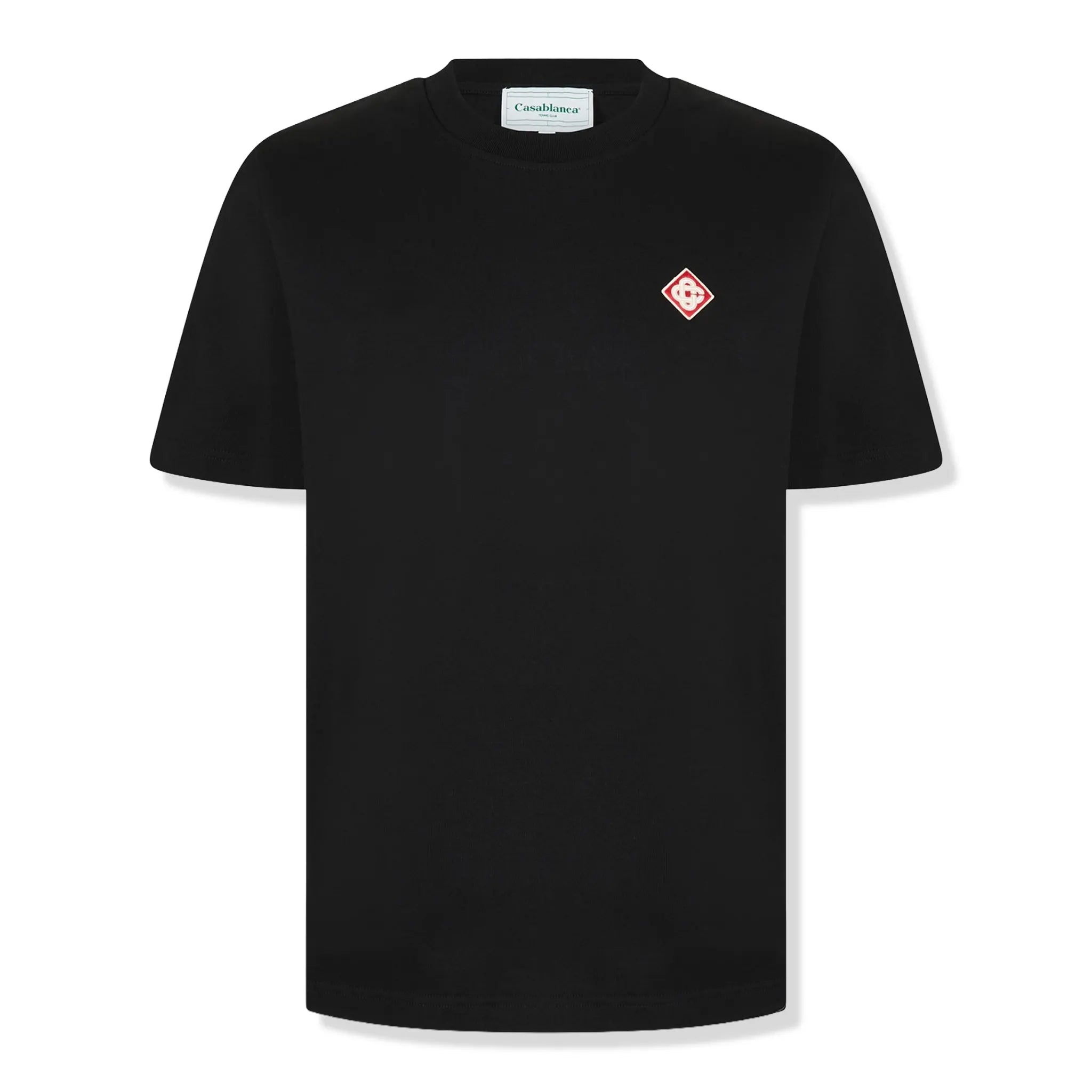 Front View of Casablanca Diamond Logo Black T Shirt MS25-JTS-001-14
