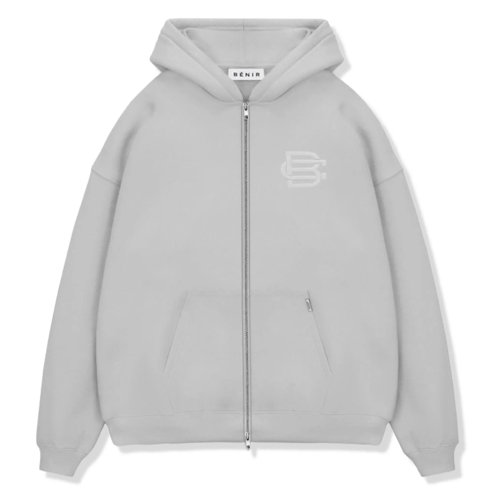 Bénir Clothing Club Match Day Flat Grey Zip-Up Hoodie