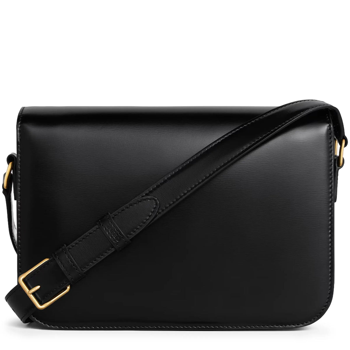 セリーヌClassique (Medium) CELINE Classique Triomphe Medium Leather Shoulder Bag Black