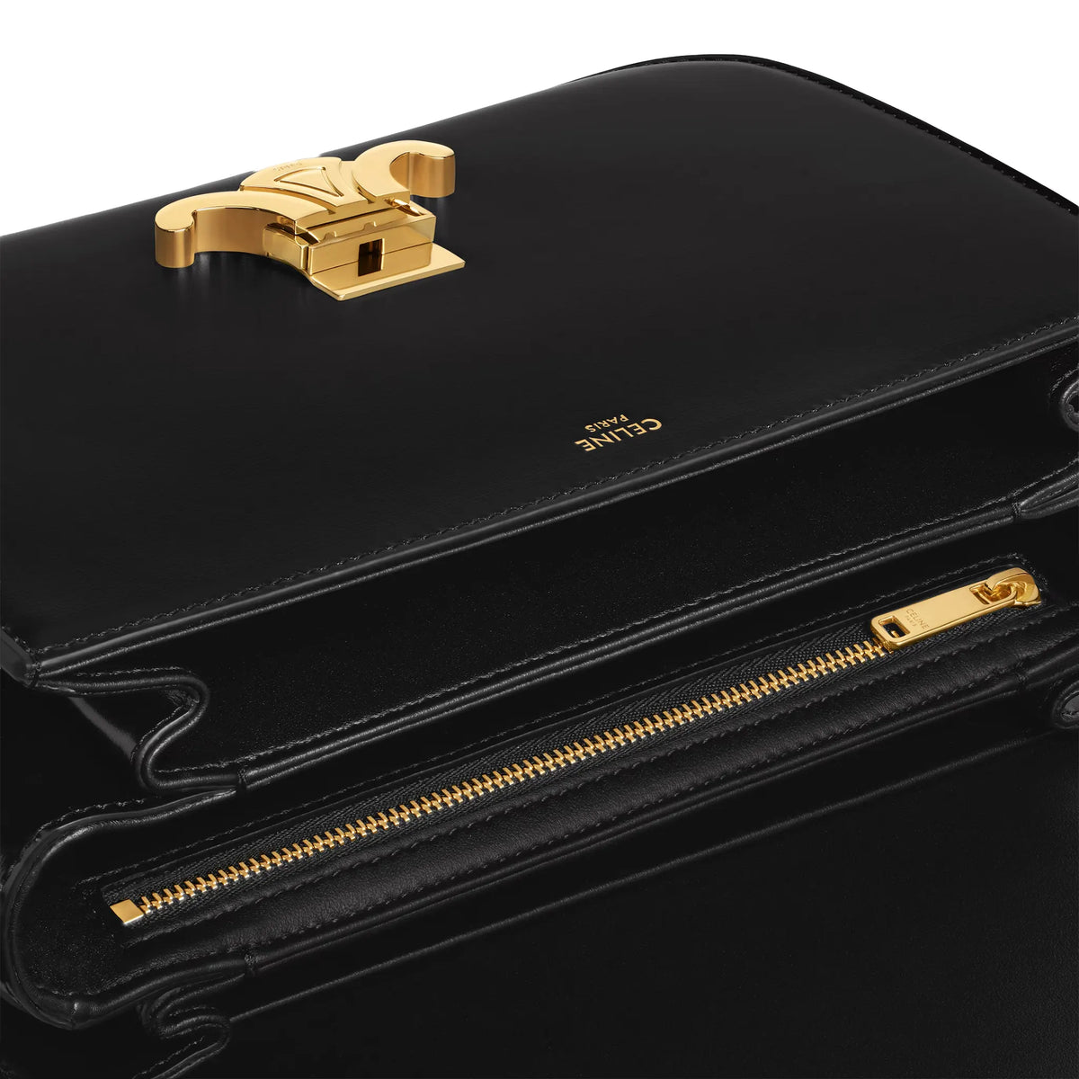 Celine Classique Triomphe Black Bag | 187363BF4-38NO