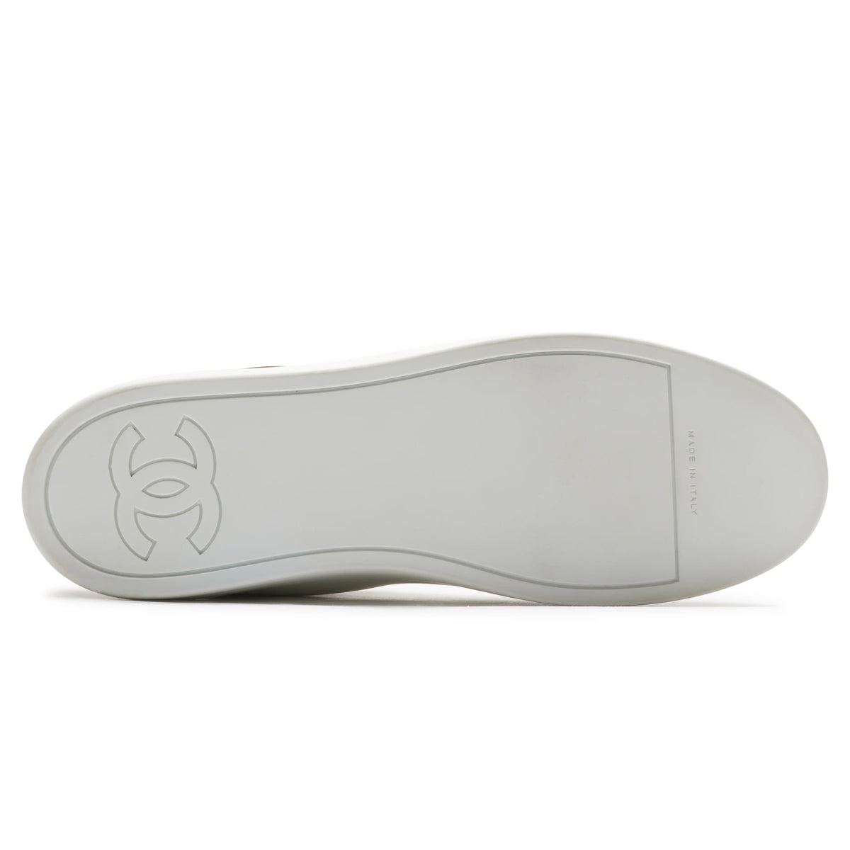 Chanel CC High White Red Velvet Sneaker |