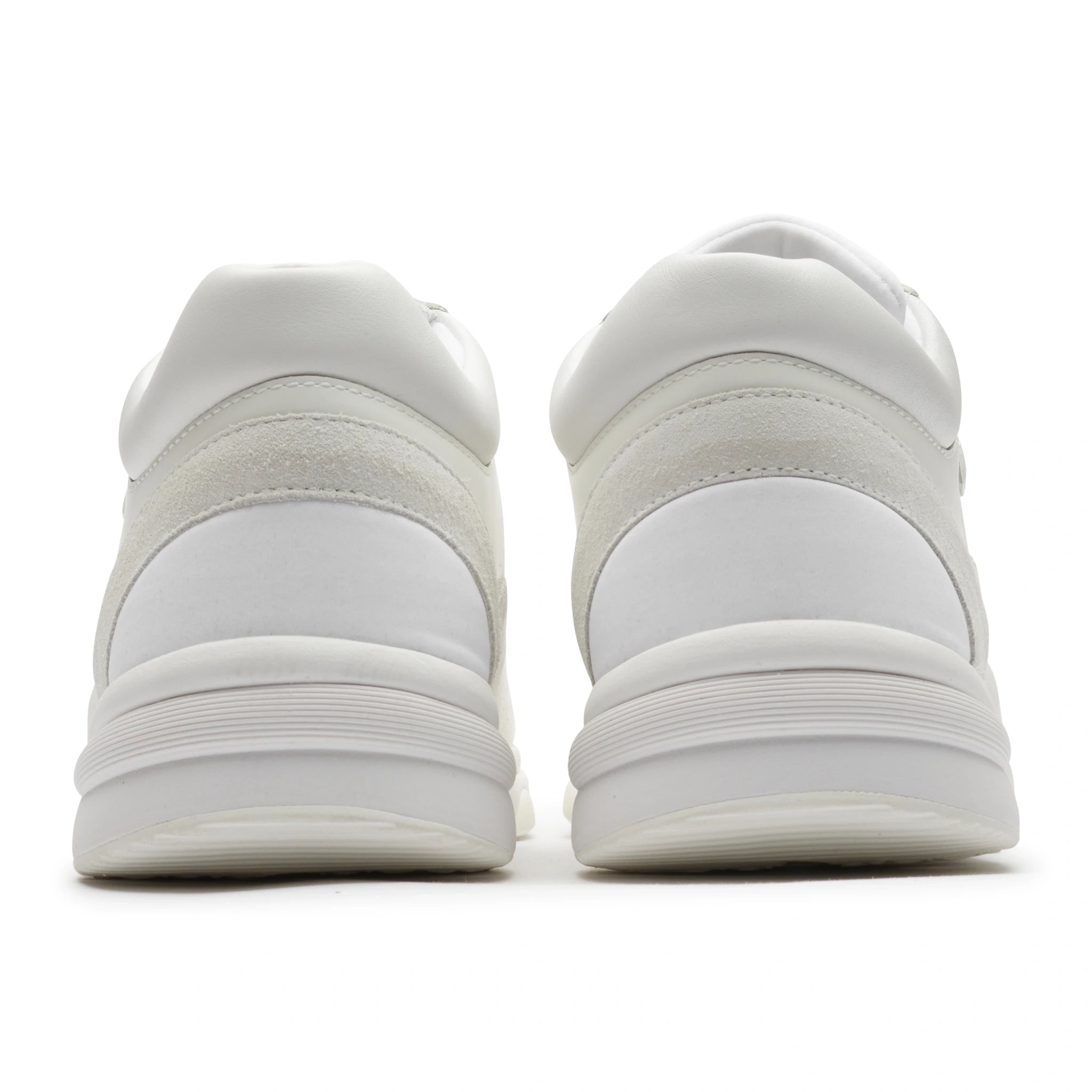 back view of Chanel CC Logo Triple White Sneaker