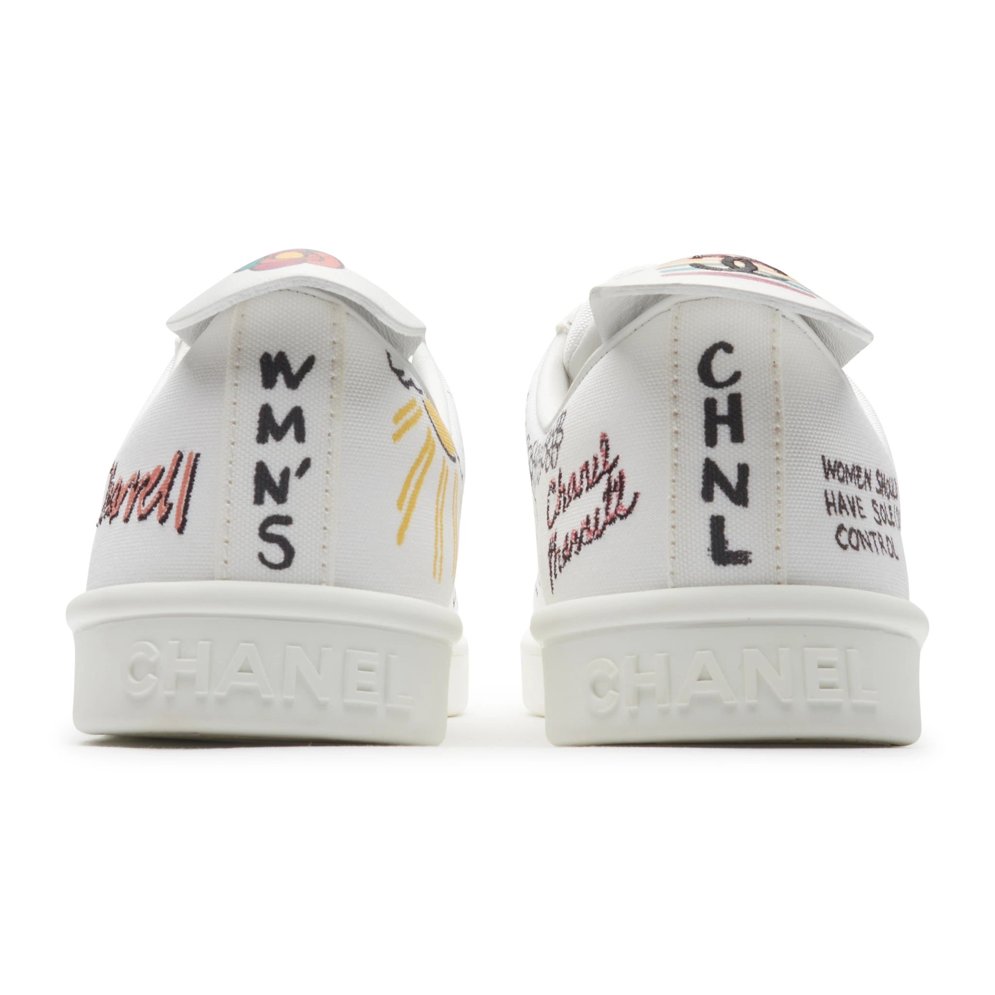 Back view of Chanel x Pharrell White Canvas Sneaker - Preloved