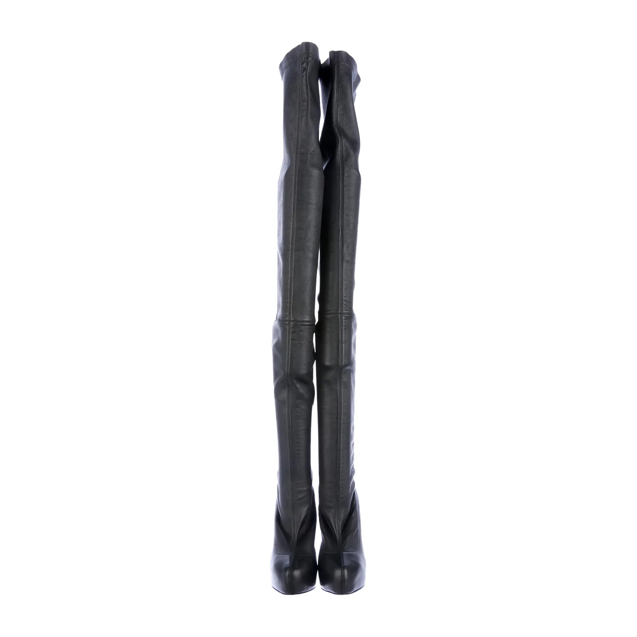 Front View of Christian Louboutin Monicarina Thigh High Boots