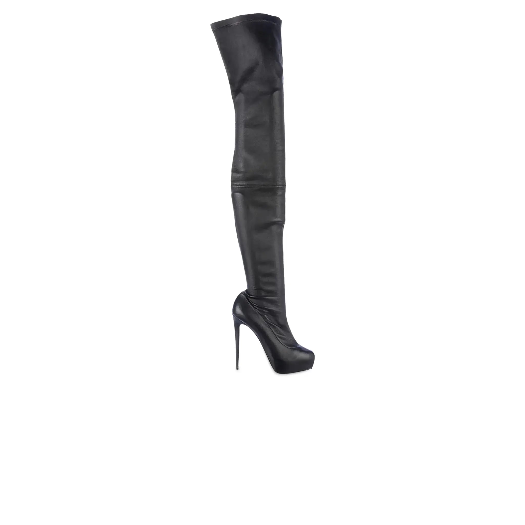 Side View of Christian Louboutin Monicarina Thigh High Boots