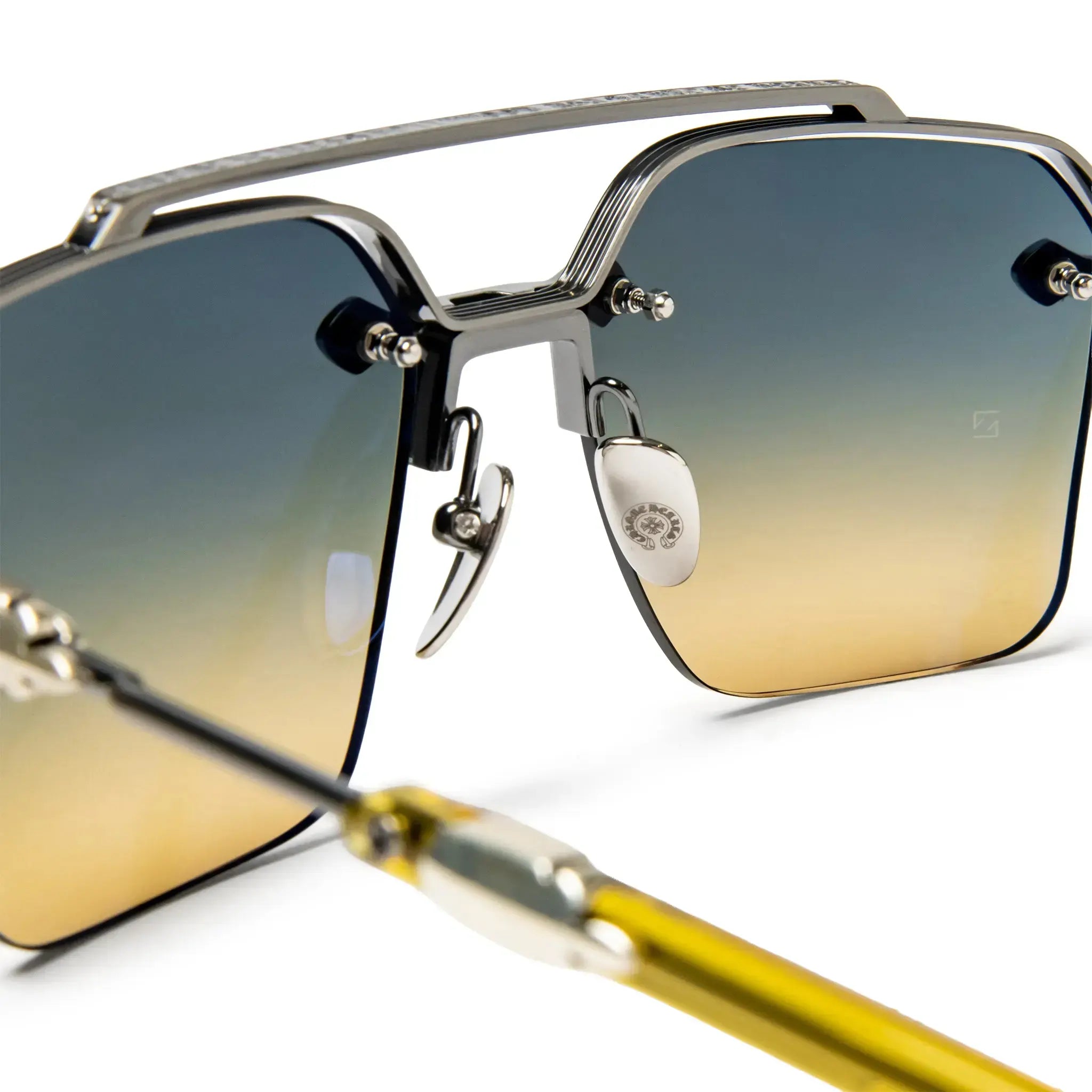 Detailed View of Chrome Hearts Bidi Esem 6.0 Pewter Malt Sunglasses 205044_pwr_mal 205044_PWR_MAL
