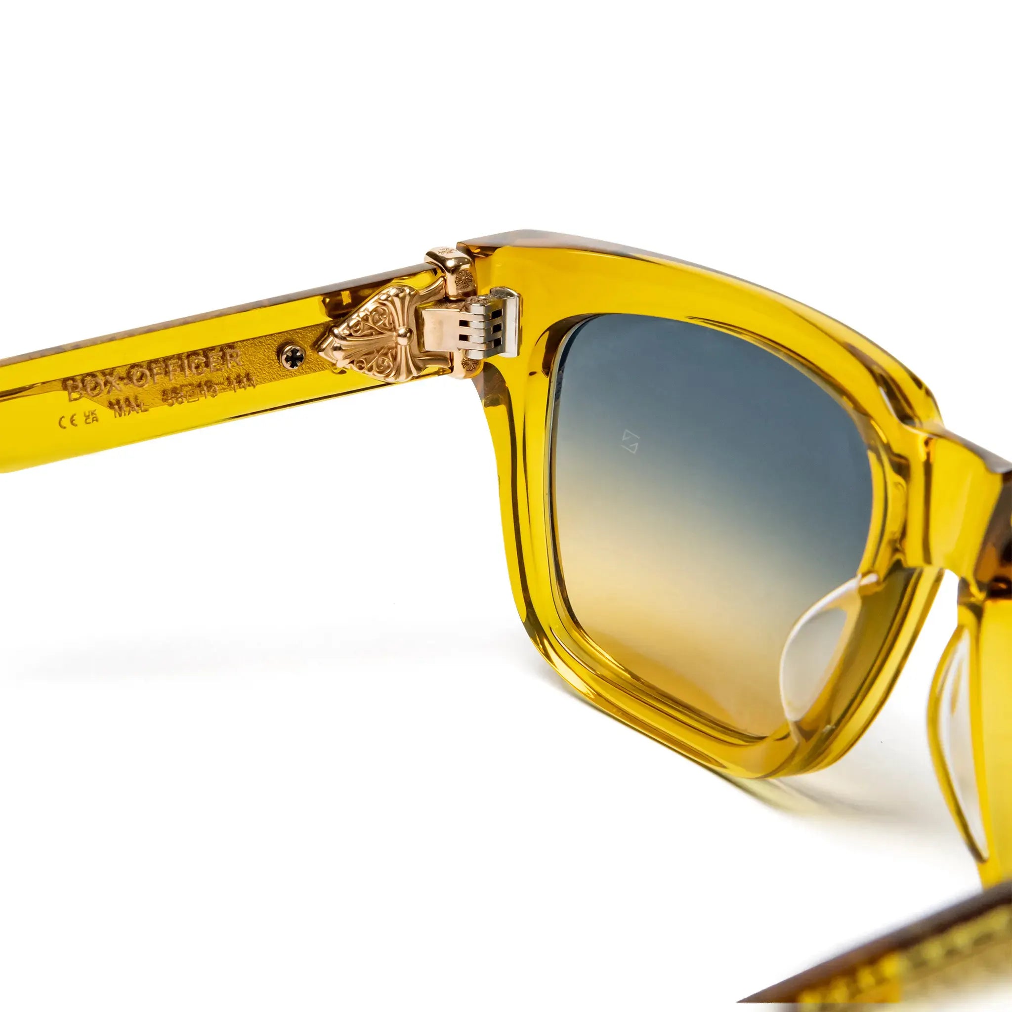 Detailed View of Chrome Hearts Box Officer 6.0 Malt Sunglasses 174896_MAL